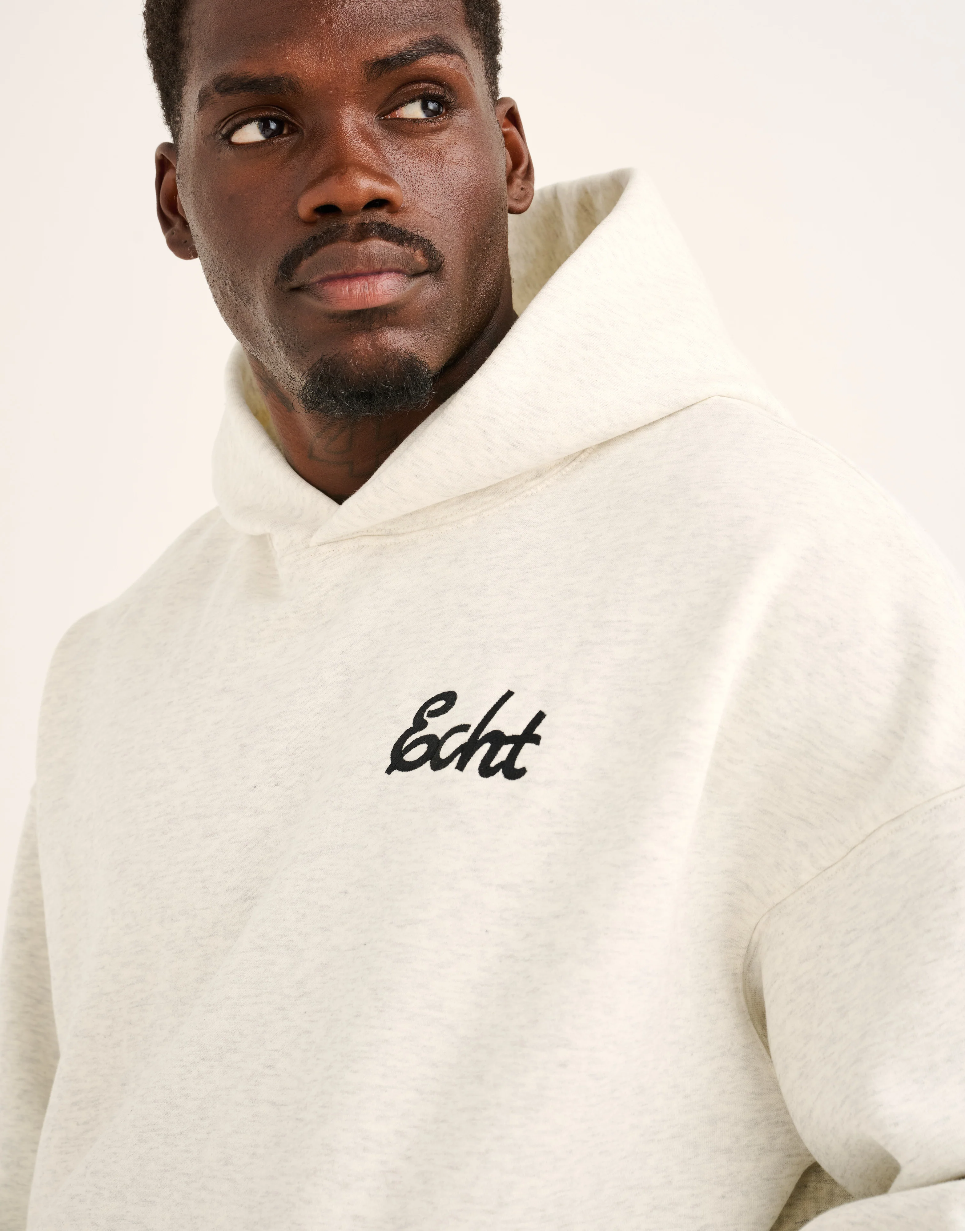 Script Hoodie - Heather Grey - Image 7