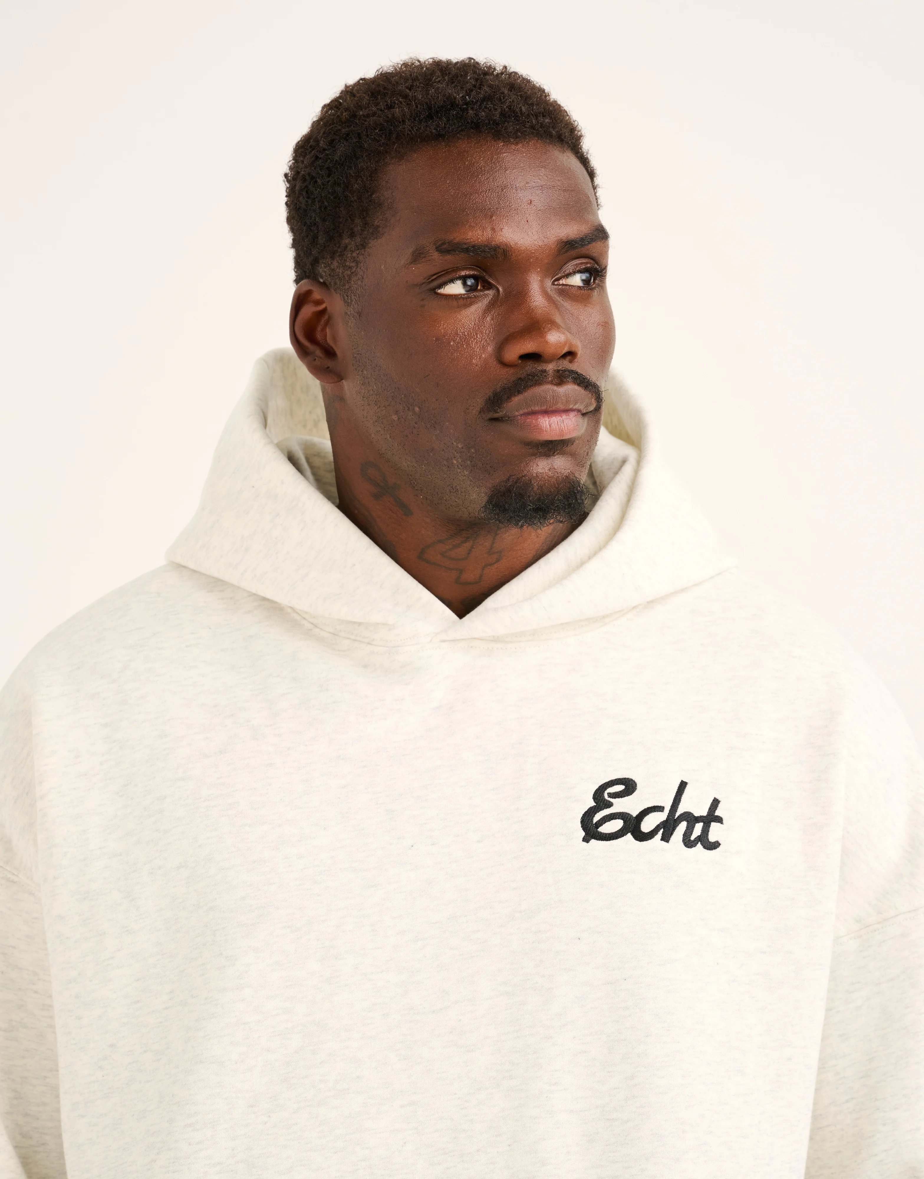 Script Hoodie - Heather Grey - Image 9