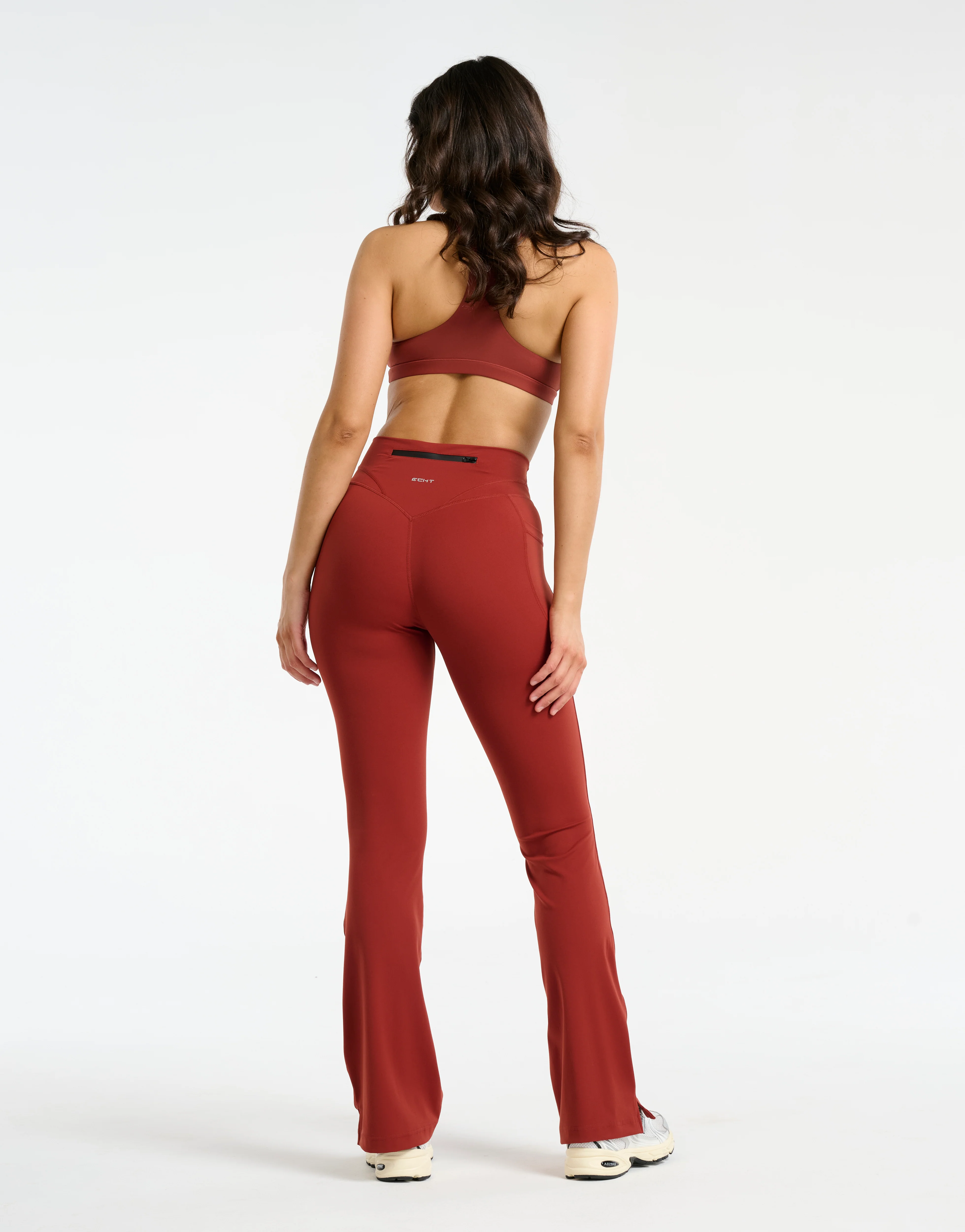 Sculpt Flare Pocket Leggings - Brown - Image 13
