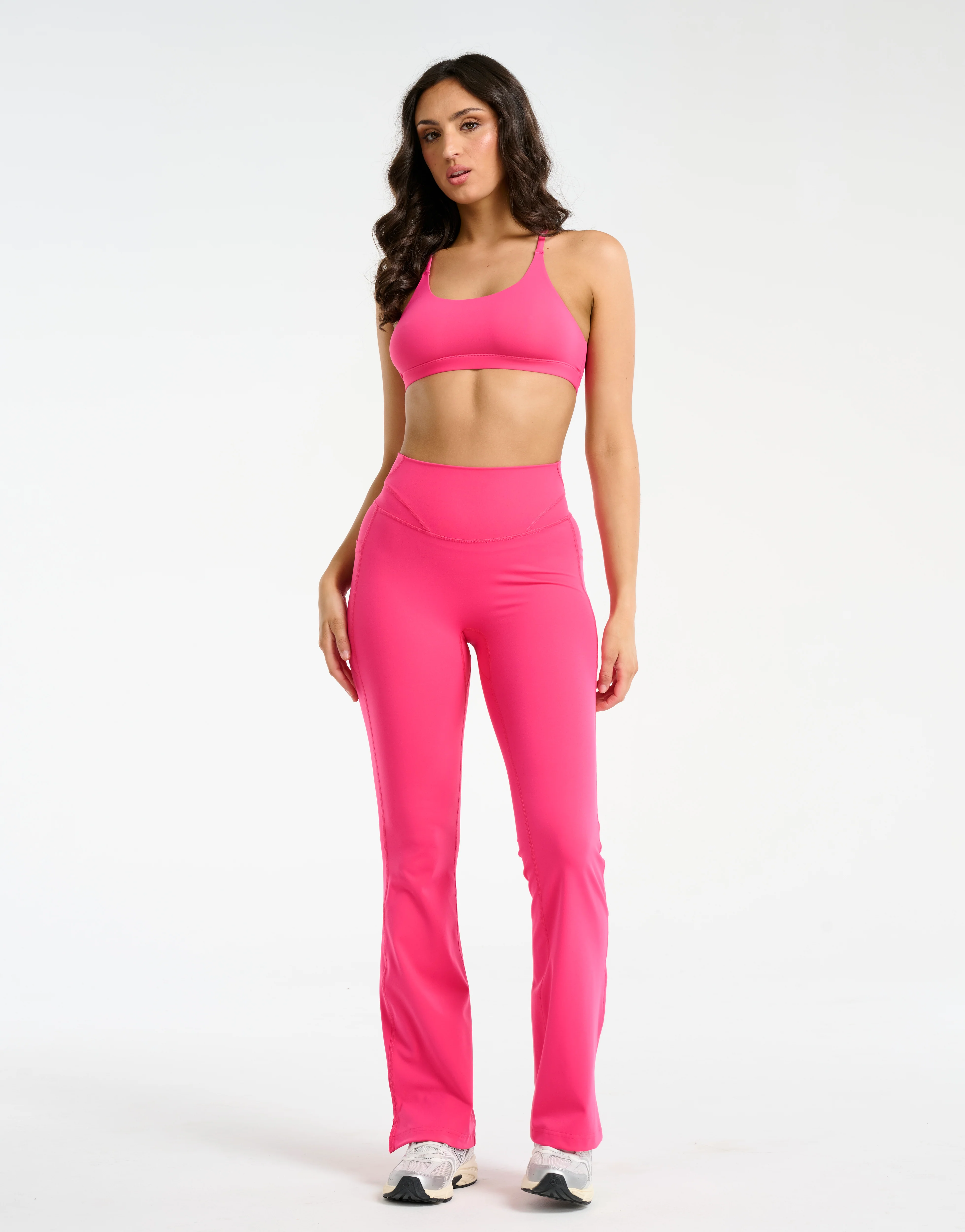 Sculpt Flare Pocket Leggings - Pink - Image 3