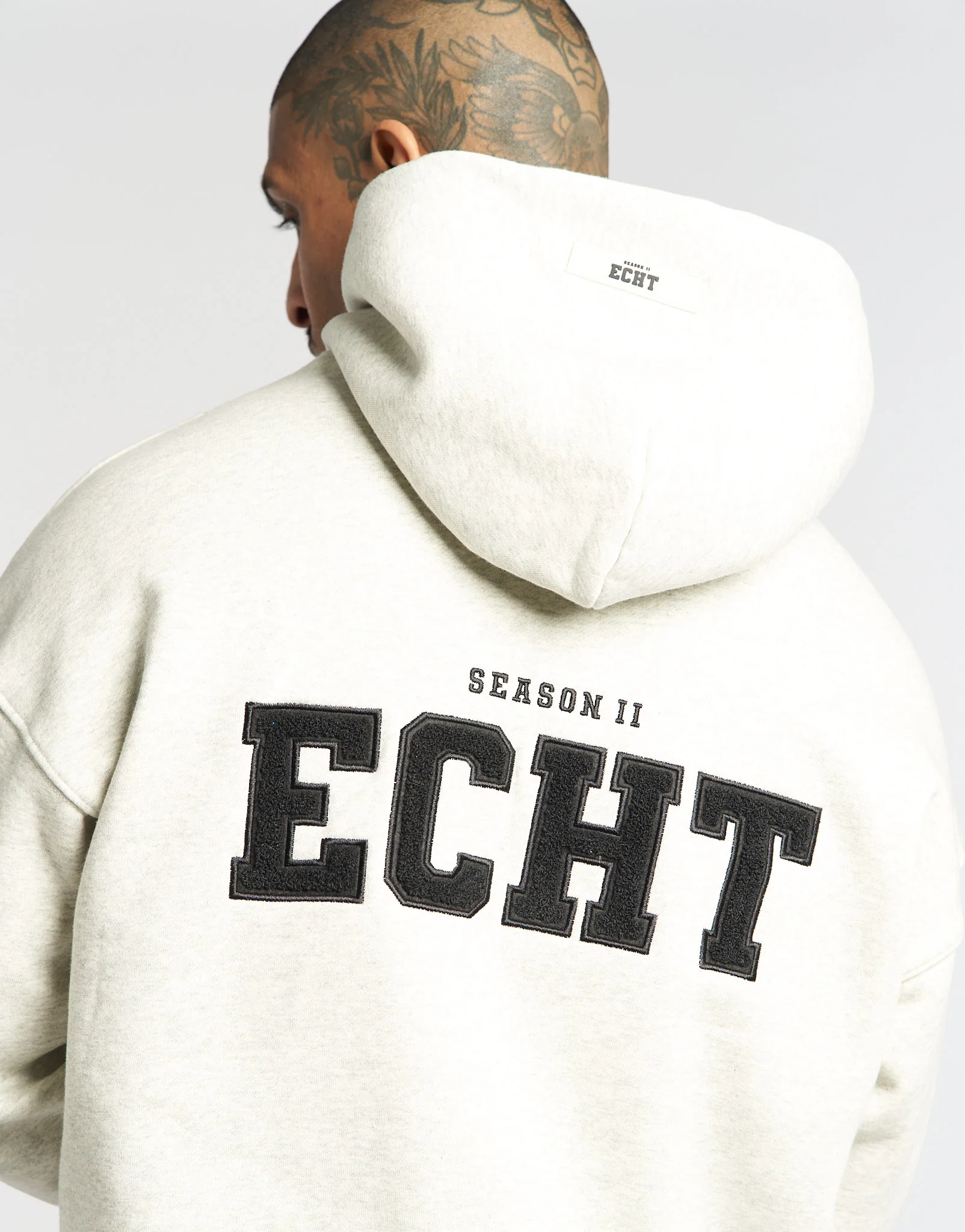 Season II Hoodie - Heather Grey Cream - Image 3