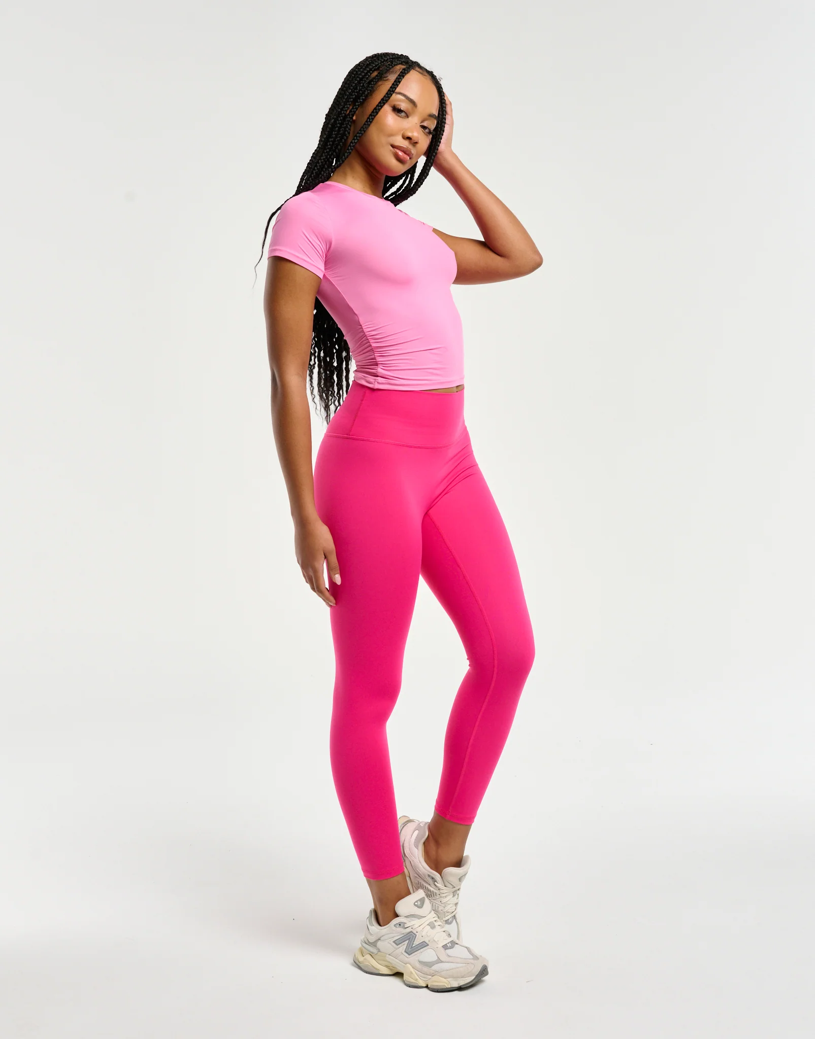 SmoothForm Ruched Sculpt Top - Bright Pink - Image 7