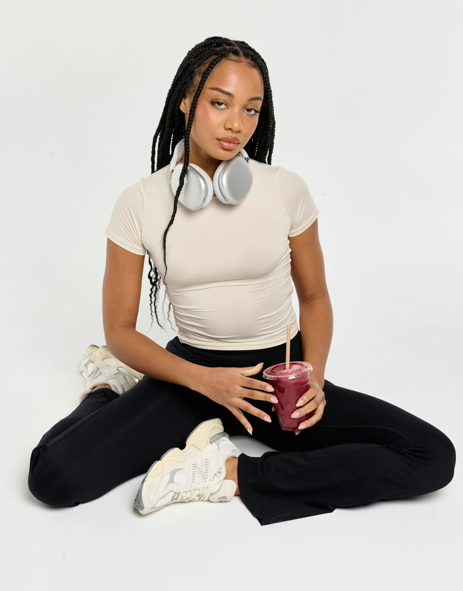 SmoothForm Ruched Sculpt Top - Taupe - Image 5