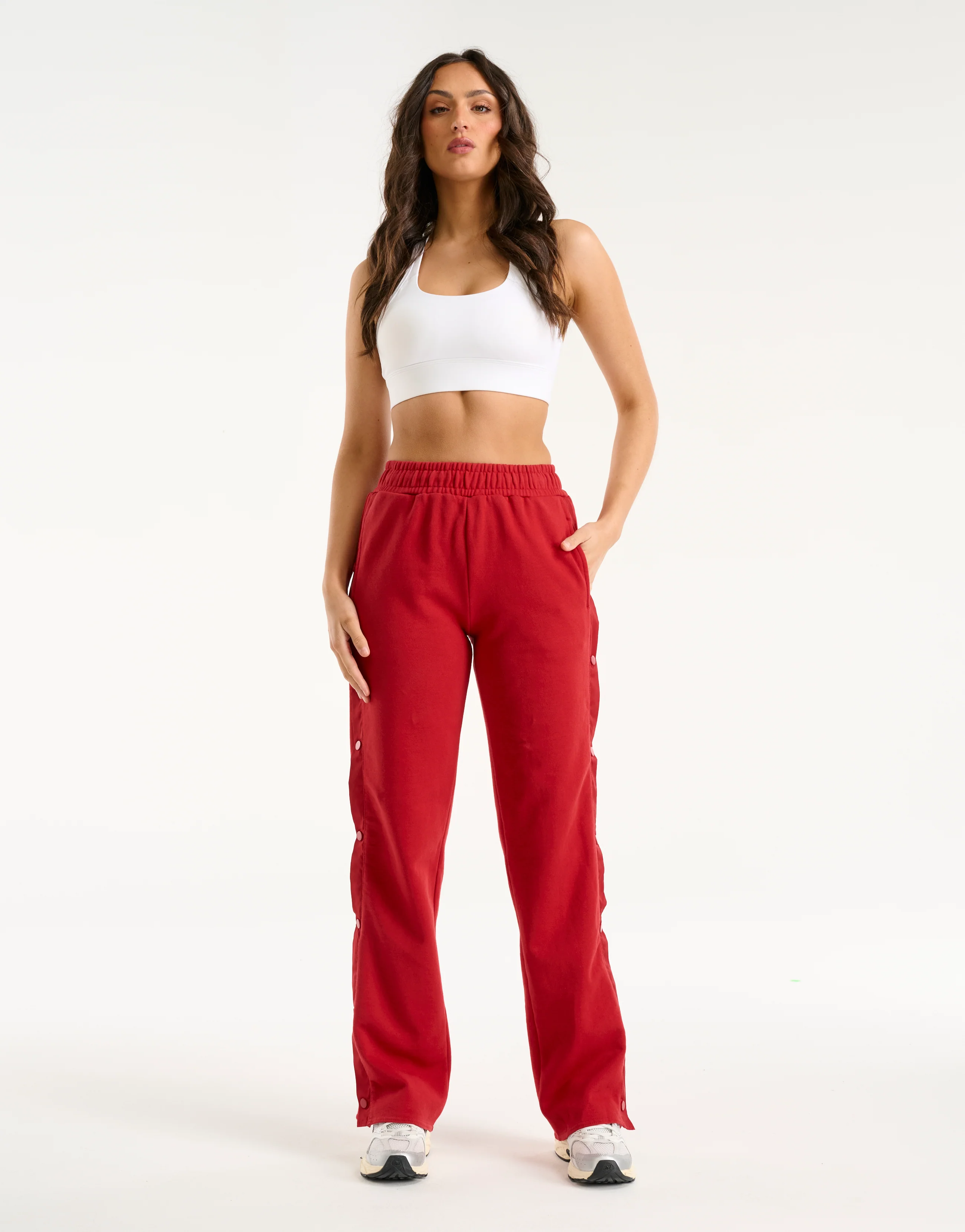 Snap Sweatpants - Red - Image 10