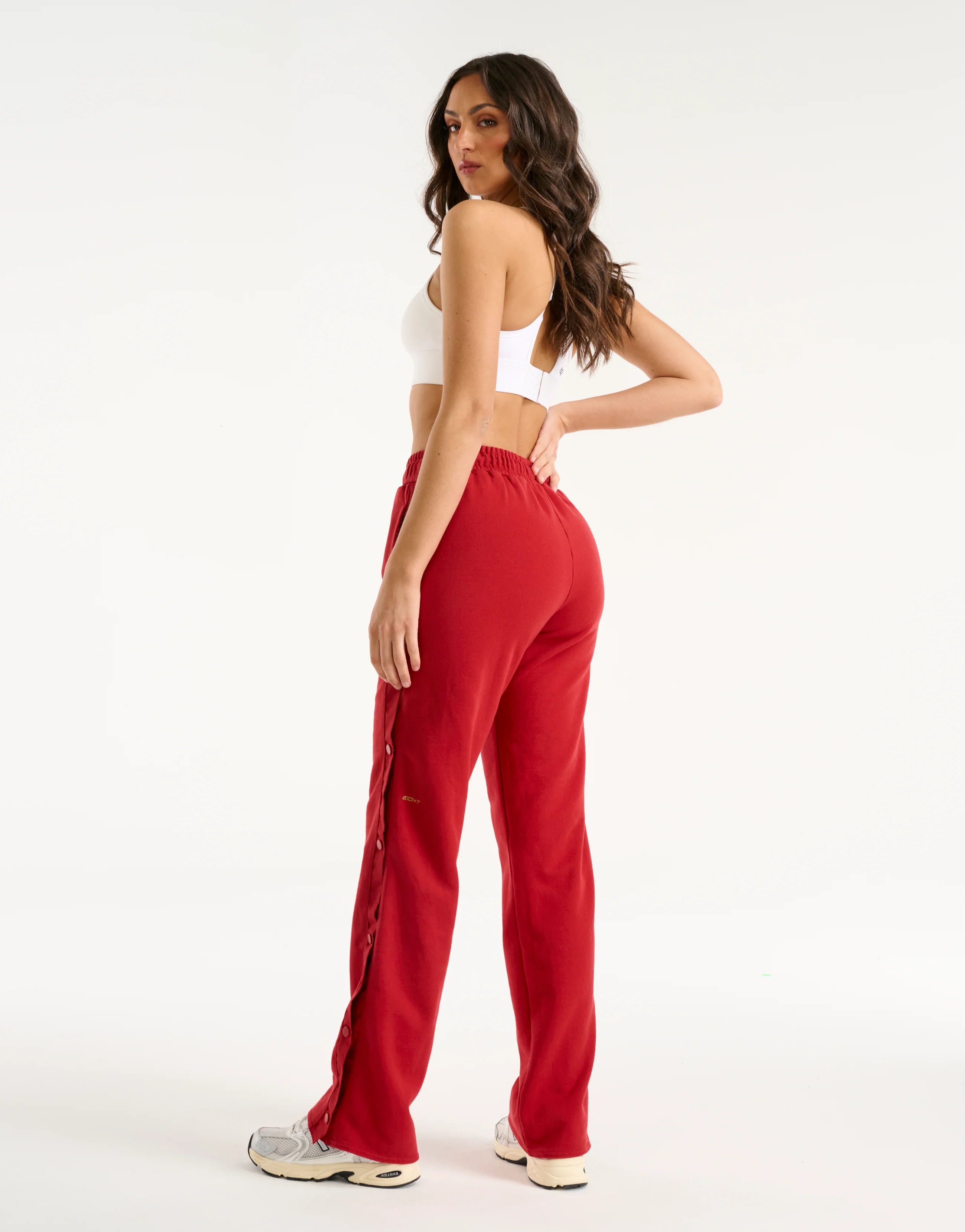 Snap Sweatpants - Red - Image 4