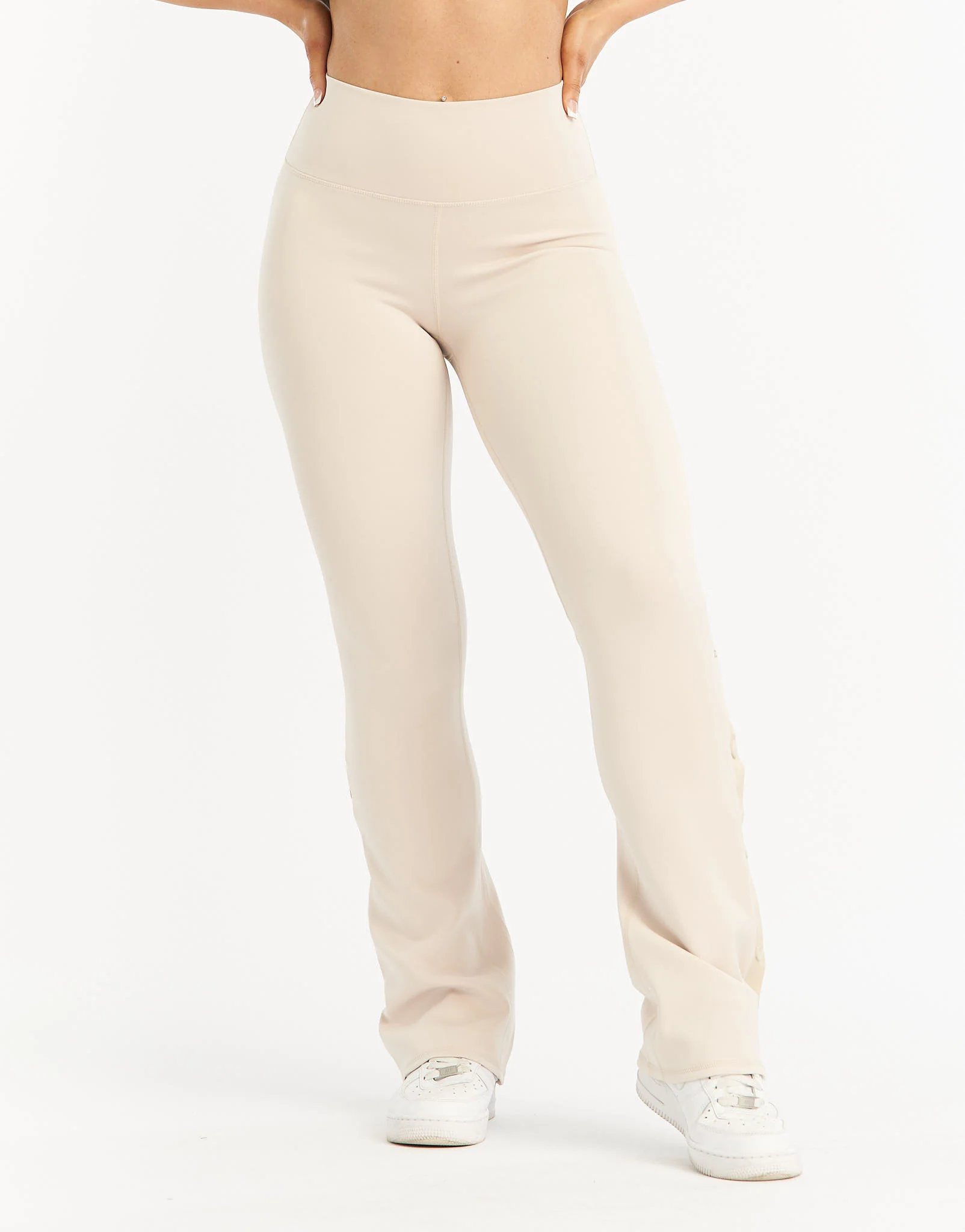 Split Flare Pants - Oatmeal - Image 9