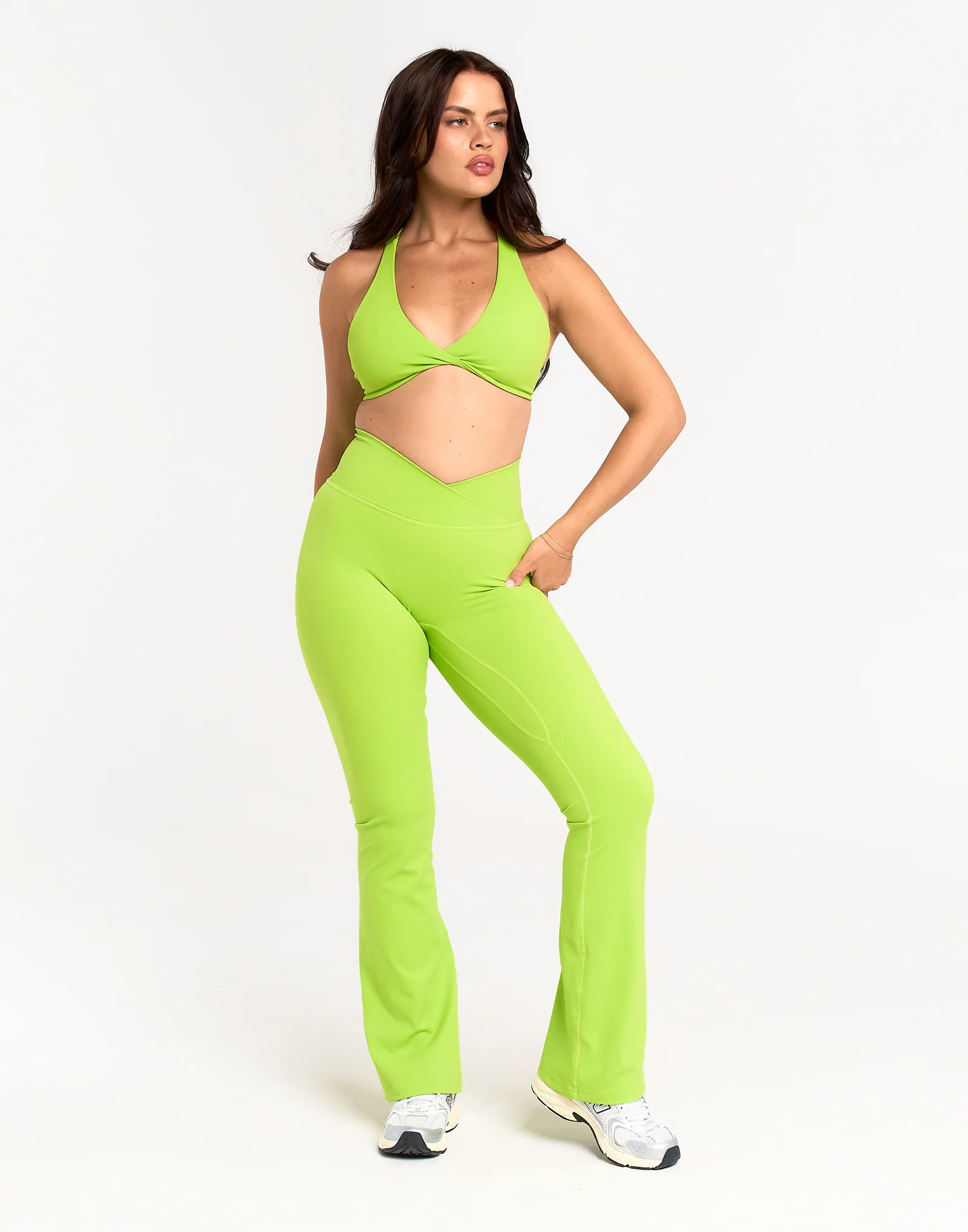 Storm Flare Leggings V2 - Green - Image 5