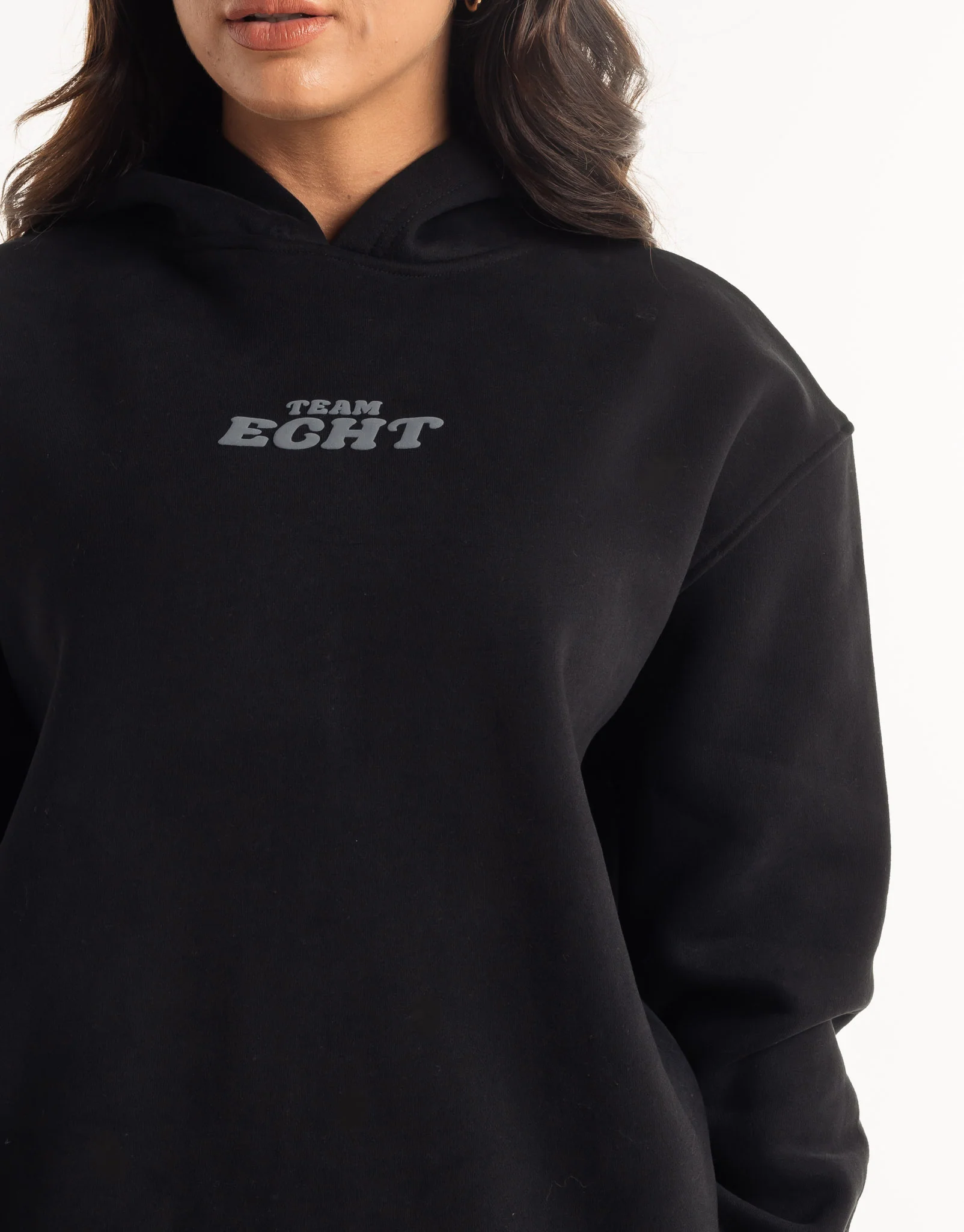 Team Echt Hoodie - All Black - Image 5