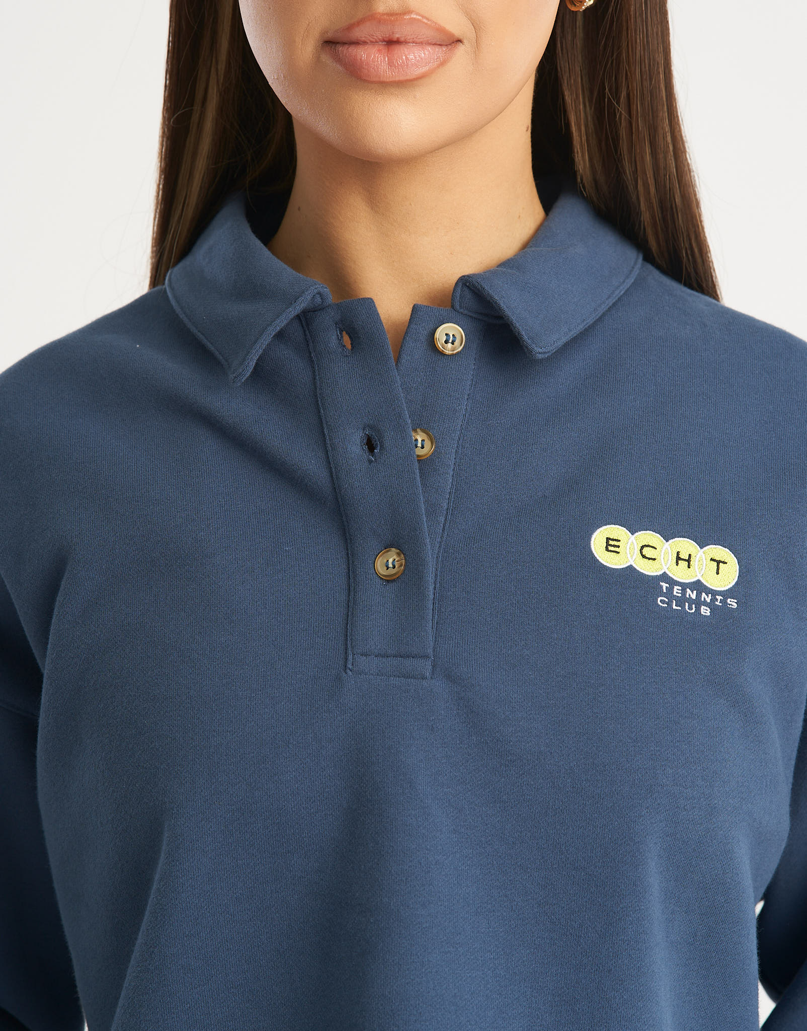 Tennis Polo Pullover - Blue - Image 4