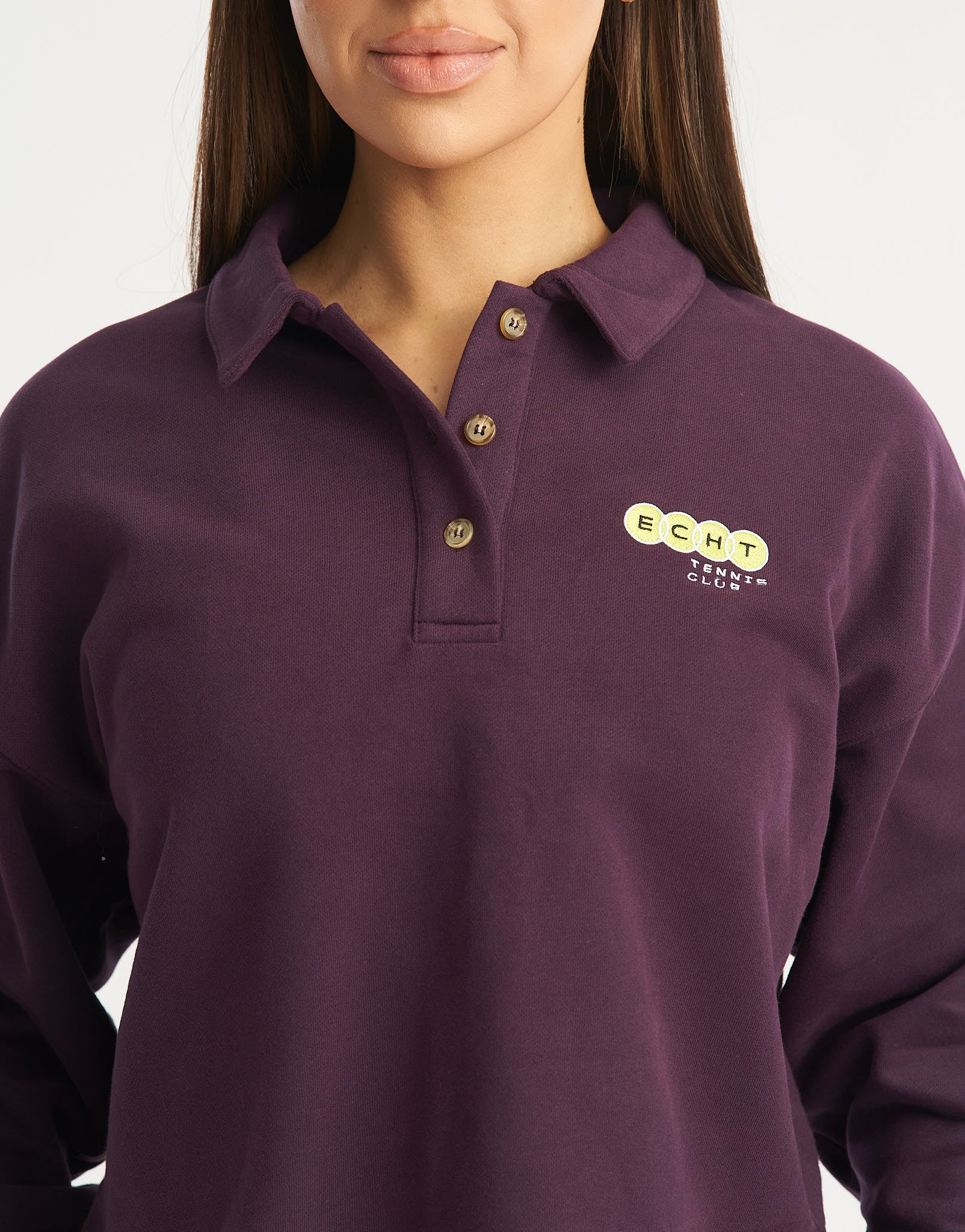 Tennis Polo Pullover - Purple - Image 3