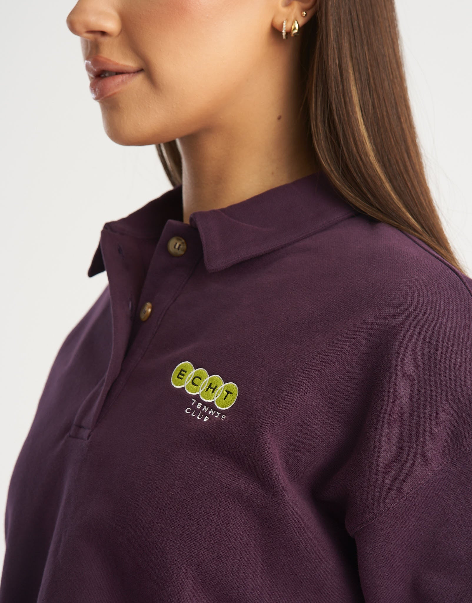 Tennis Polo Pullover - Purple - Image 5