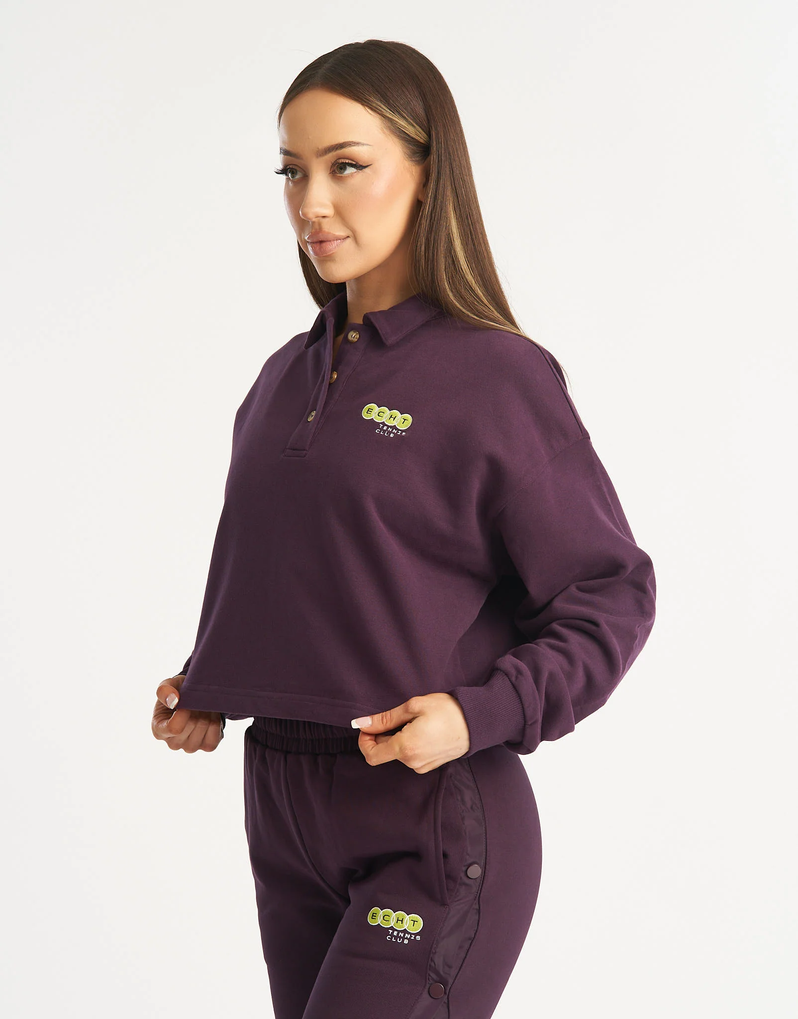 Tennis Polo Pullover - Purple - Image 6