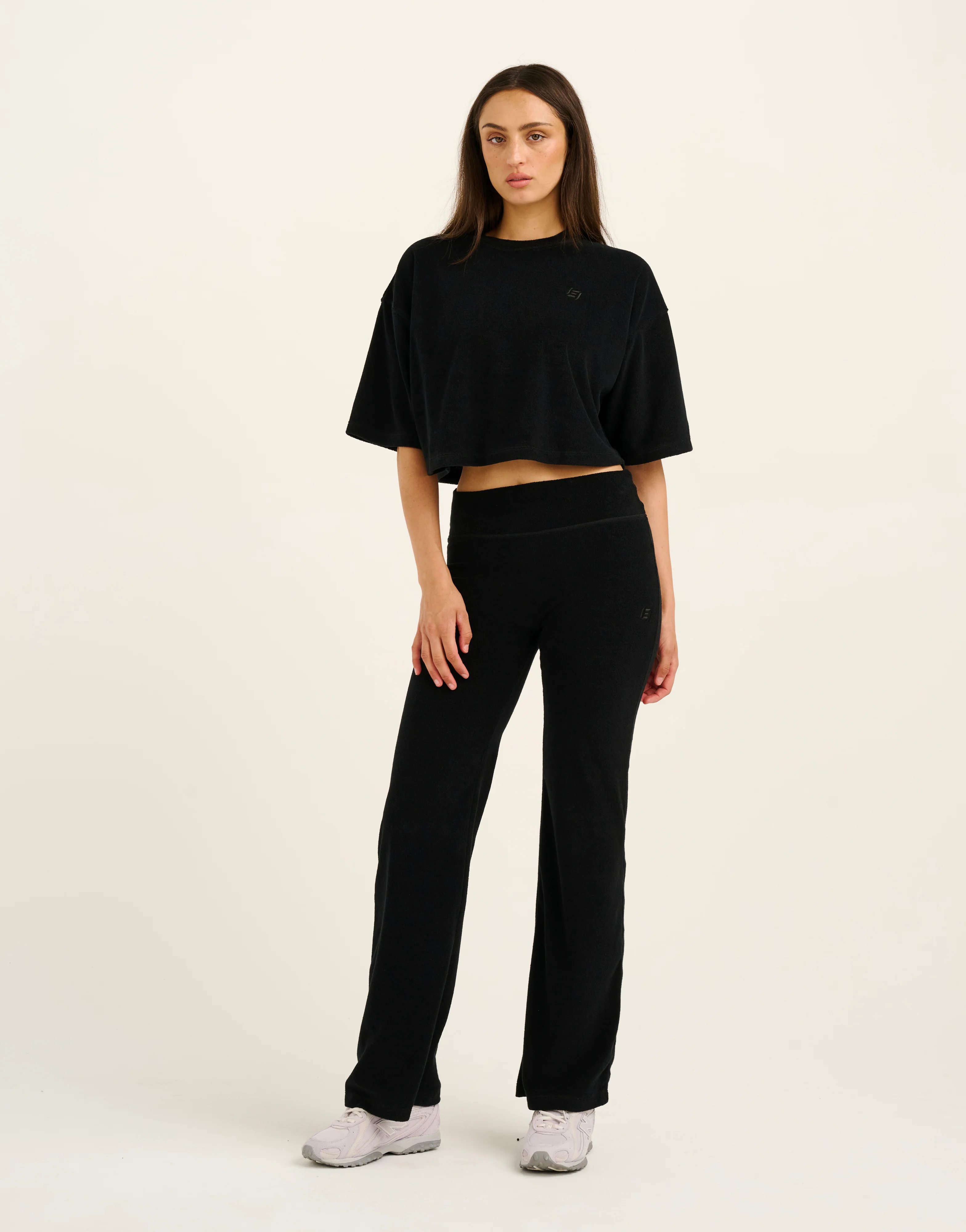 Terry Crop Tee - Black - Image 14