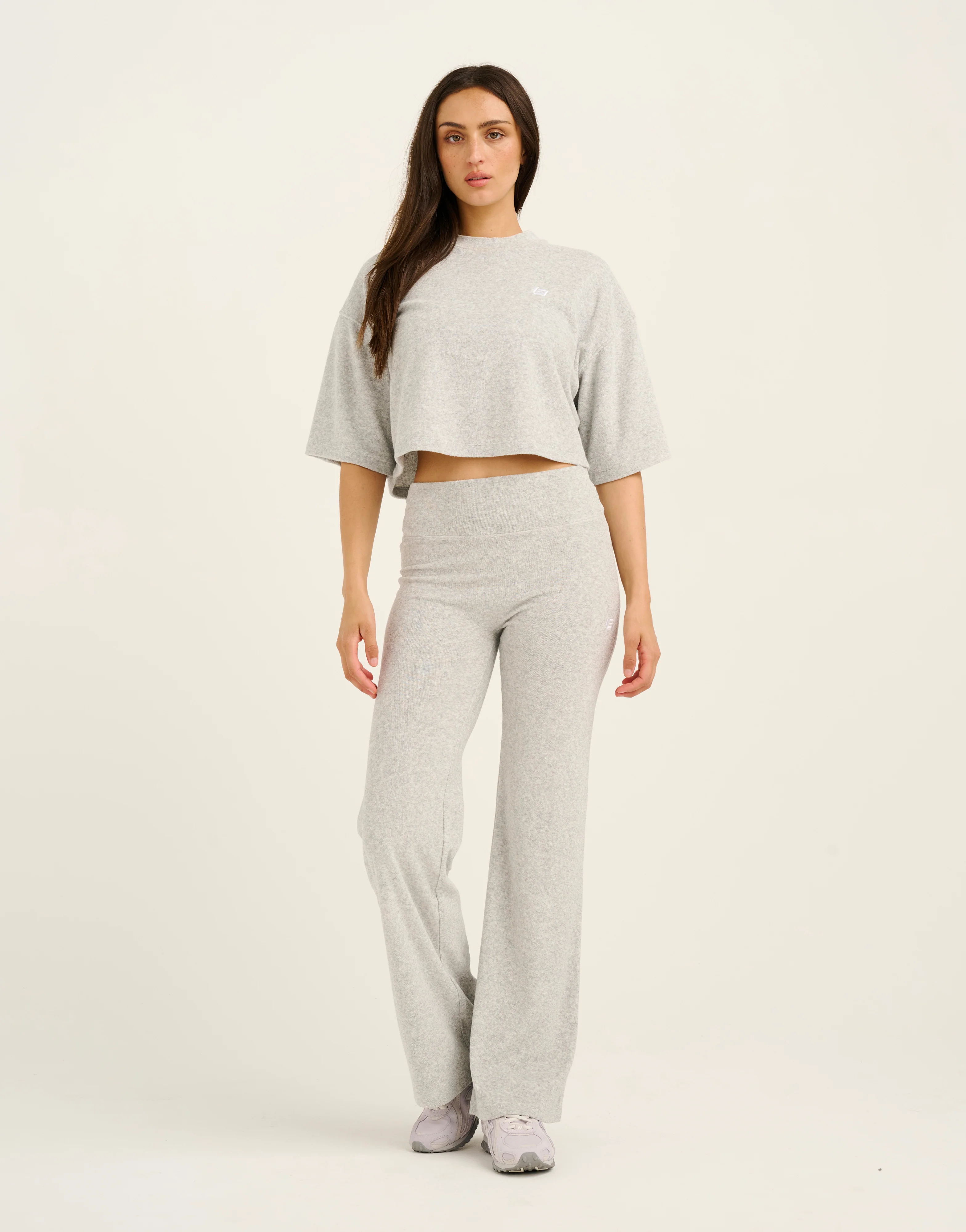 Terry Crop Tee - Grey Marle - Image 11
