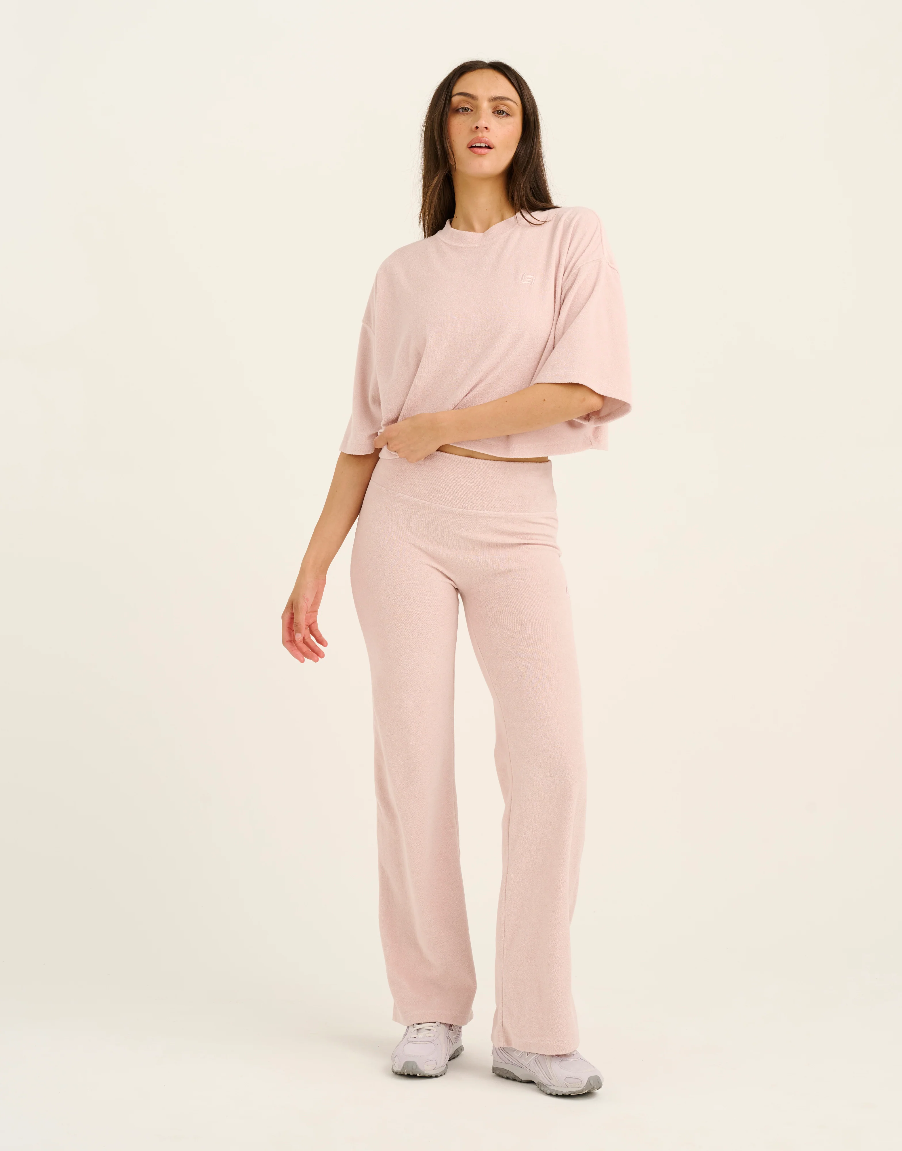 Terry Crop Tee - Mauve - Image 10