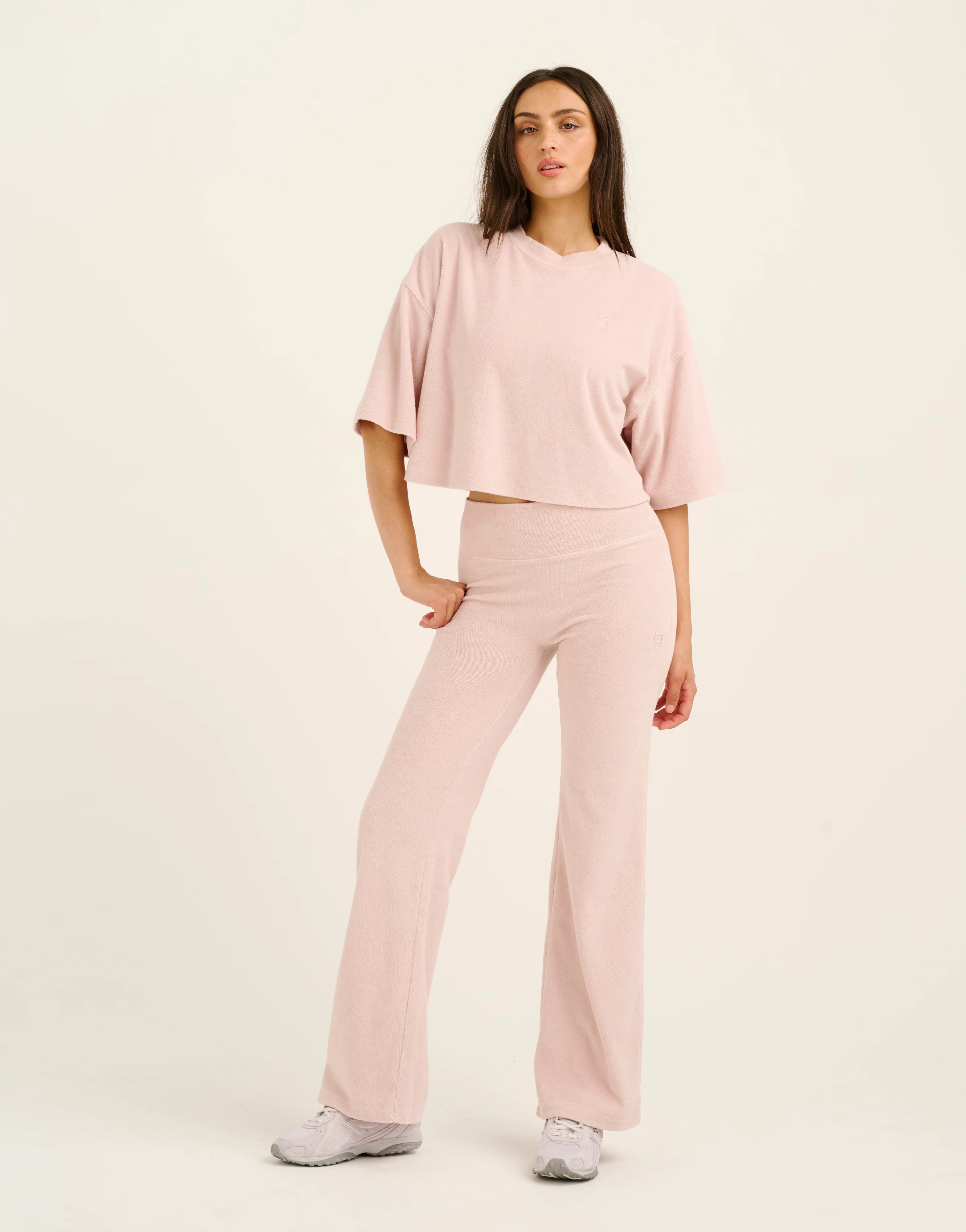 Terry Crop Tee - Mauve - Image 11