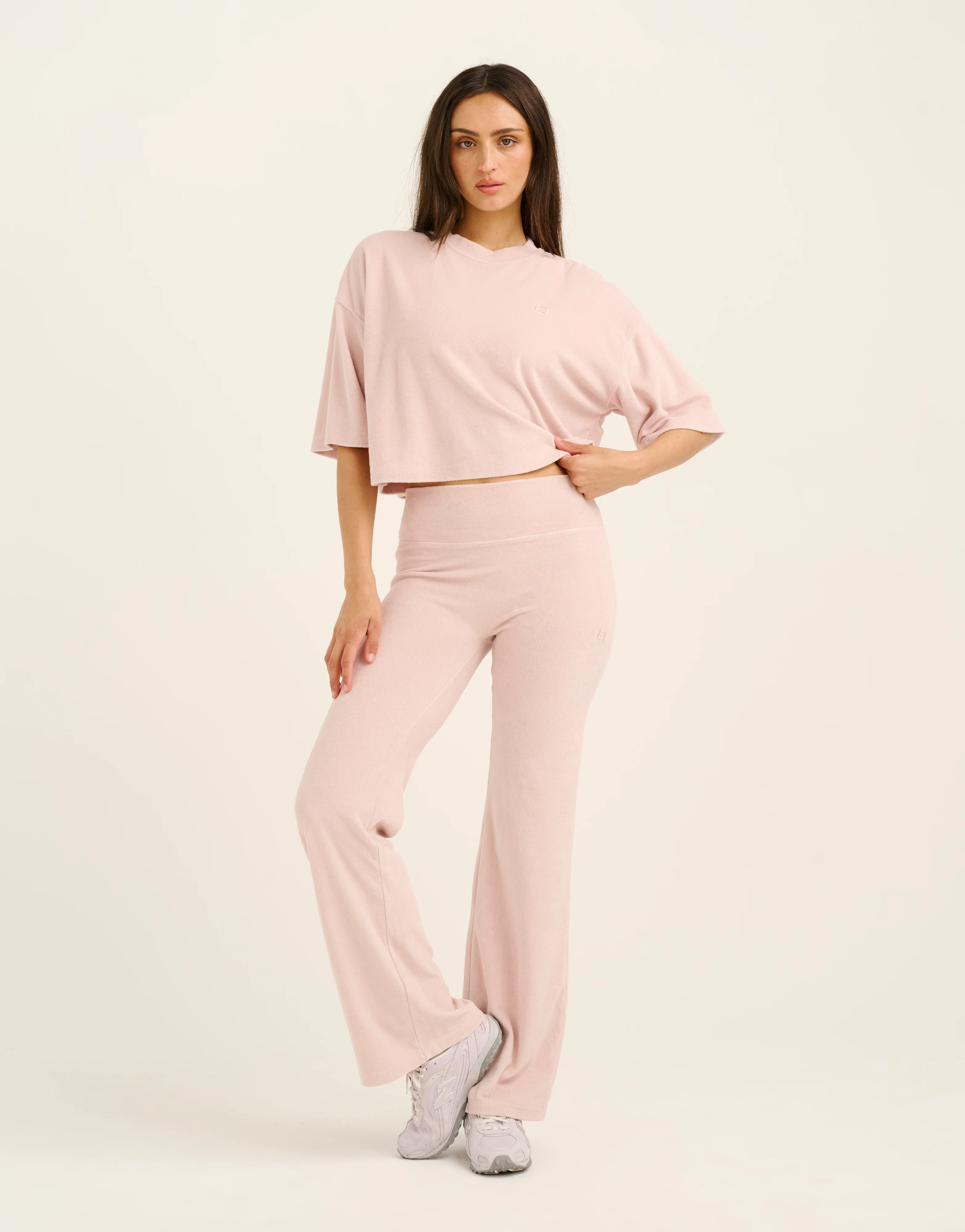 Terry Crop Tee - Mauve - Image 9