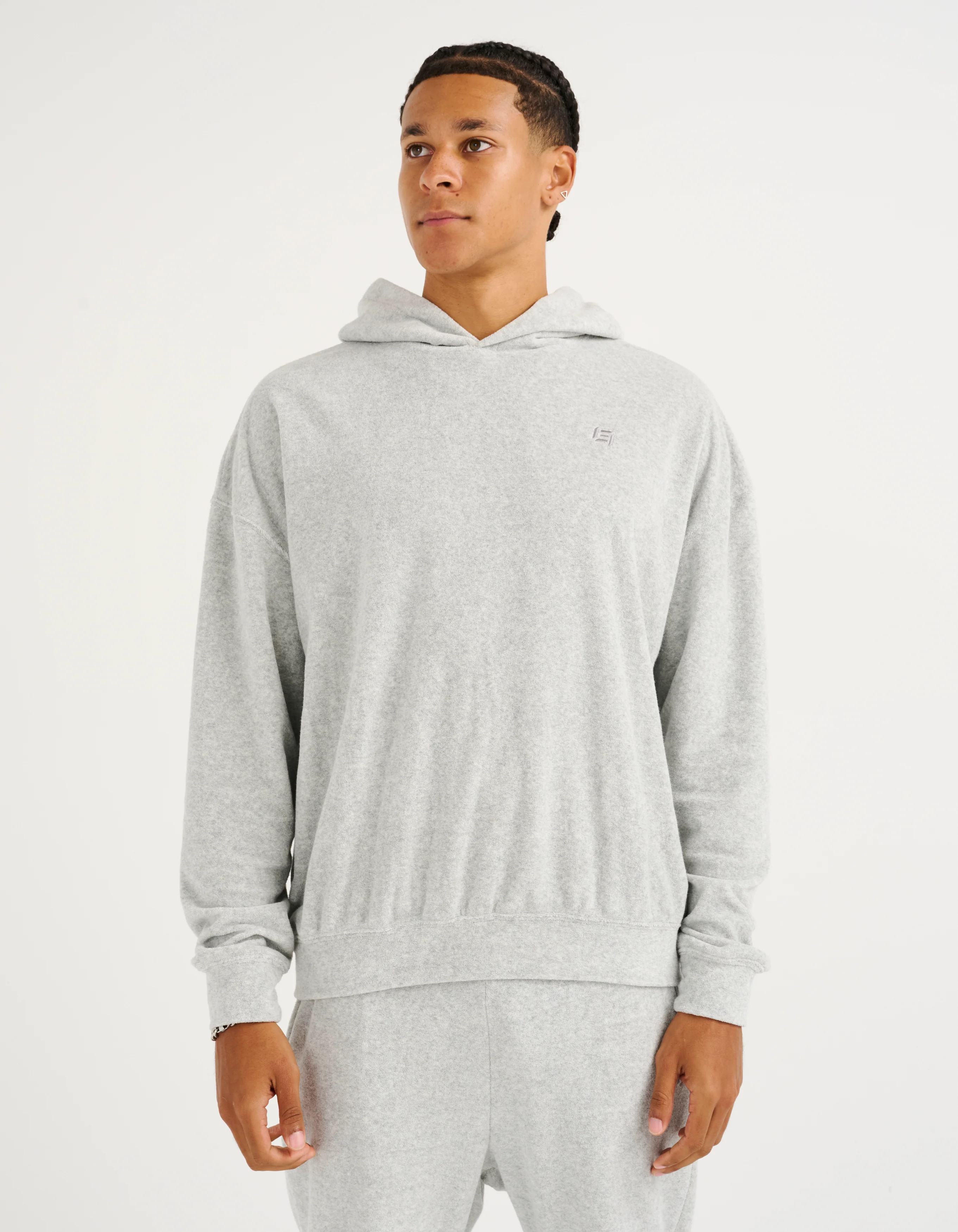 Terry Hoodie - Grey Marle - Image 3