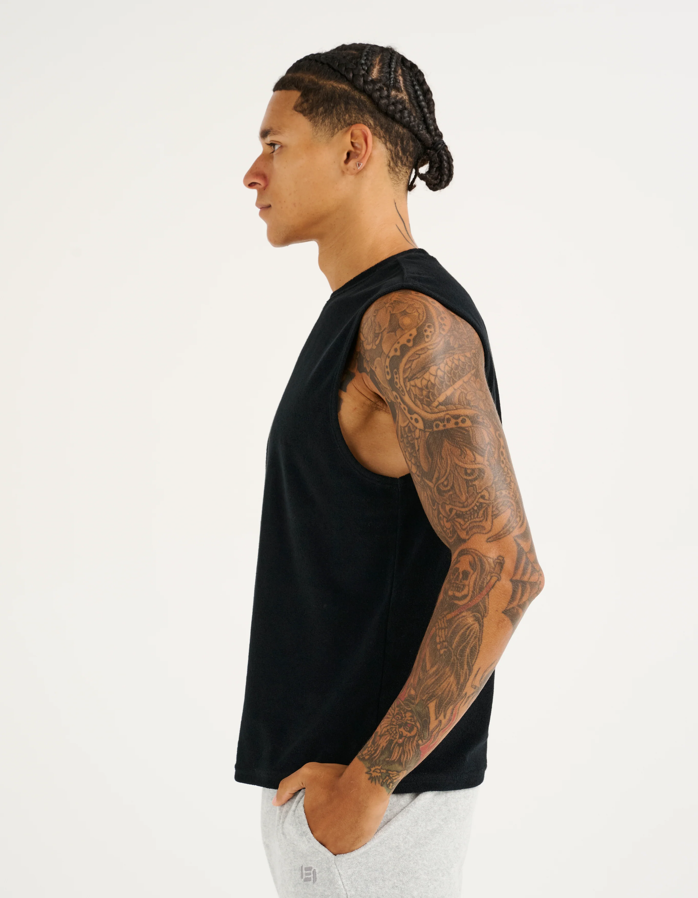 Terry Singlet - Black - Image 12