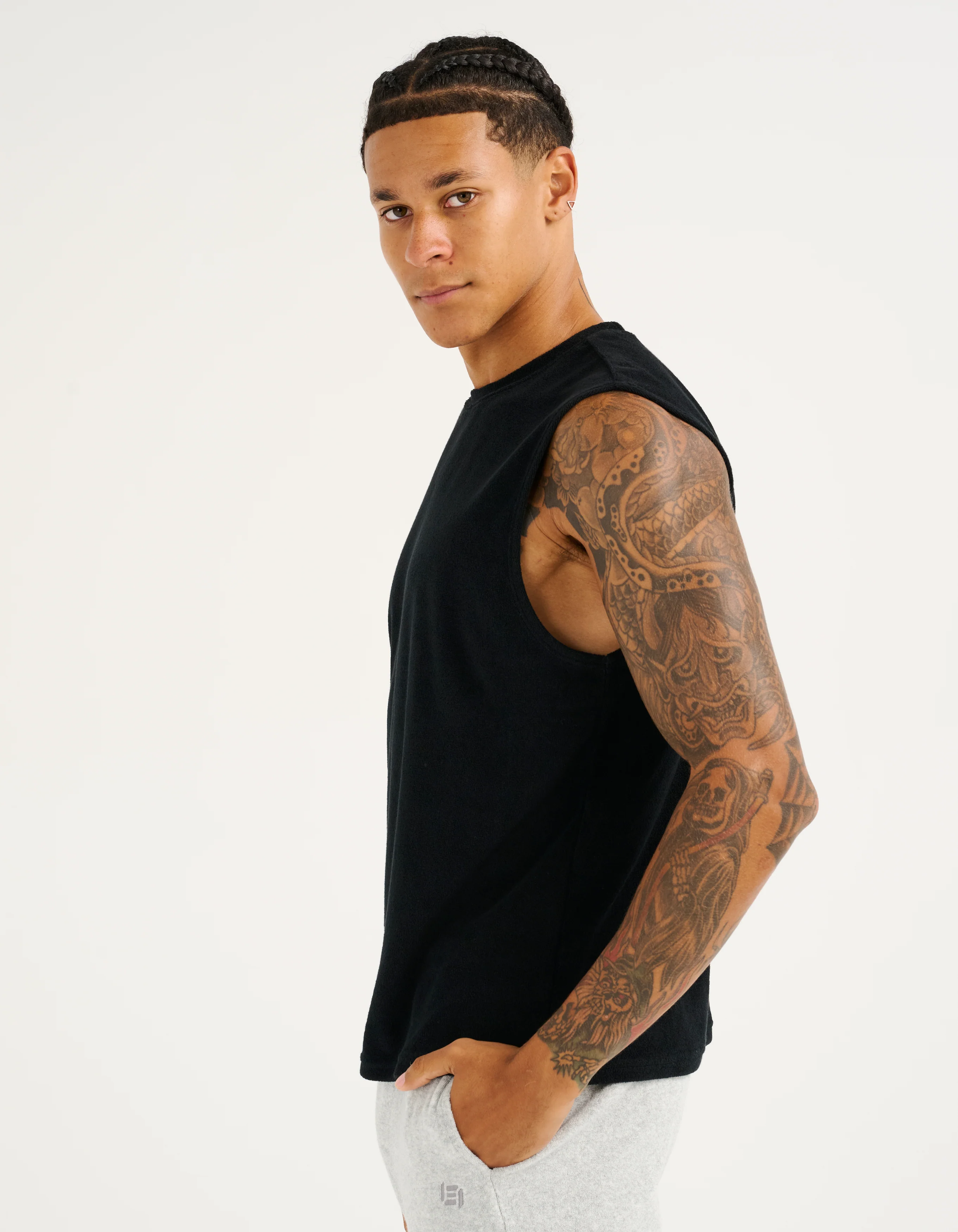 Terry Singlet - Black - Image 13