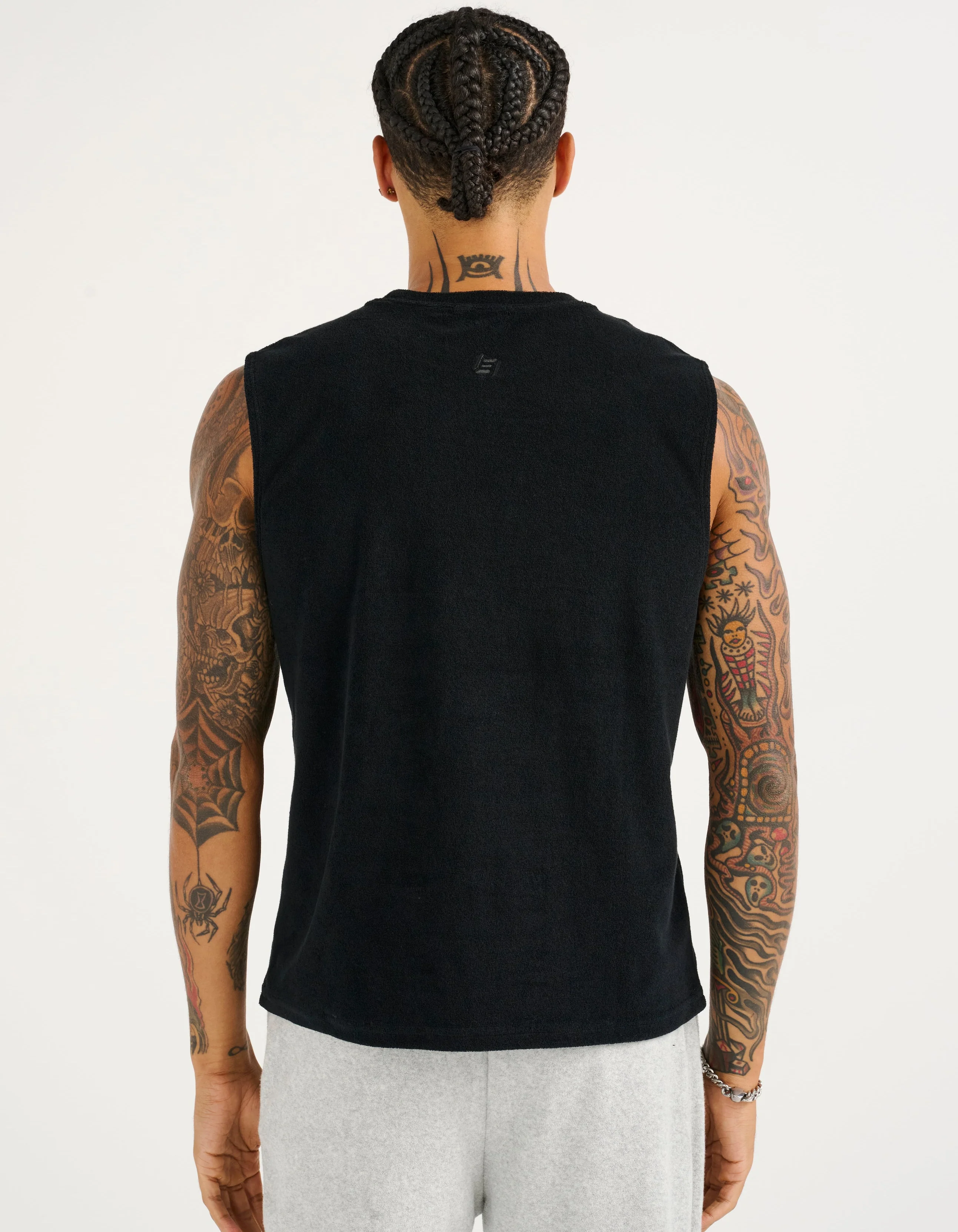 Terry Singlet - Black - Image 2