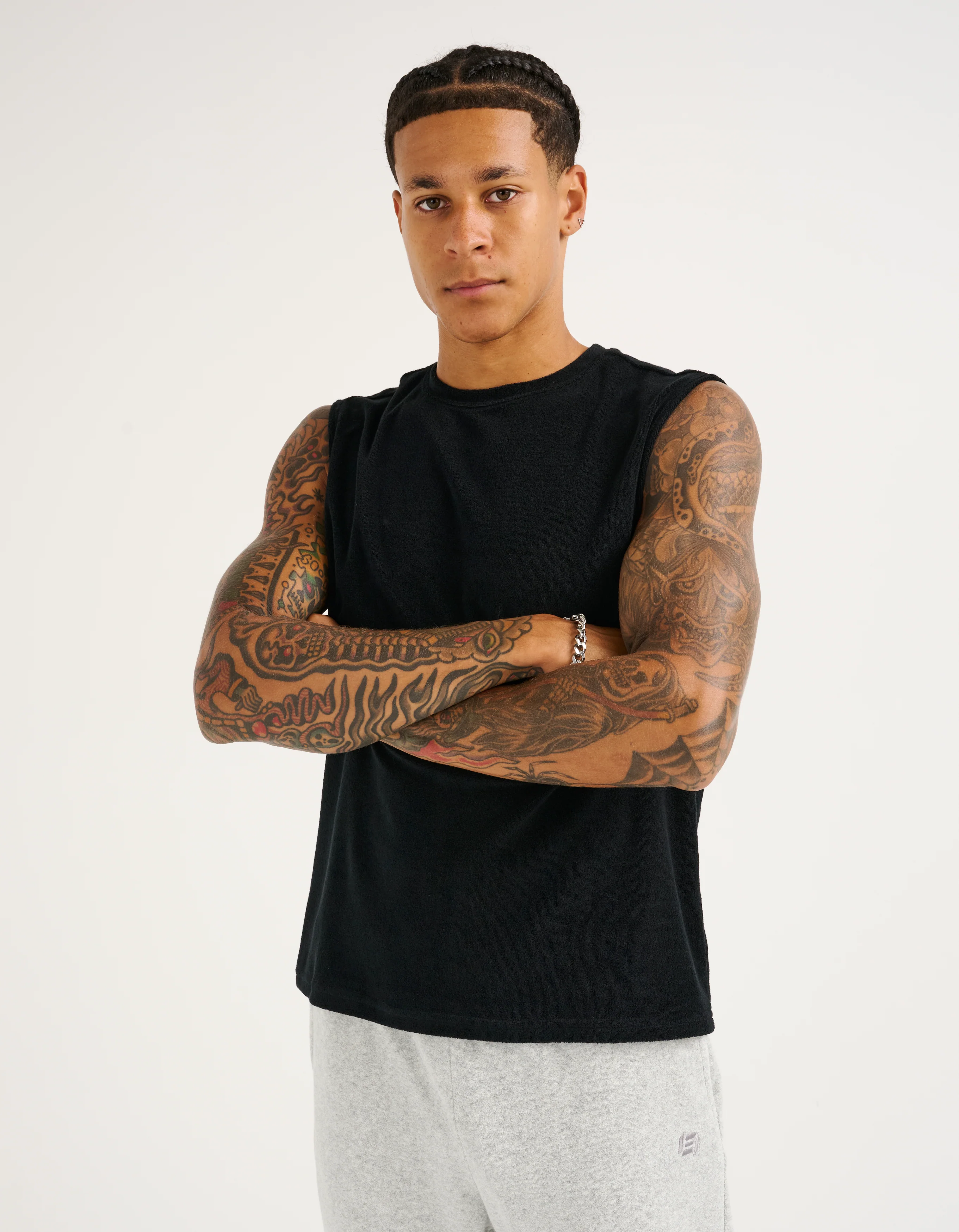 Terry Singlet - Black - Image 4