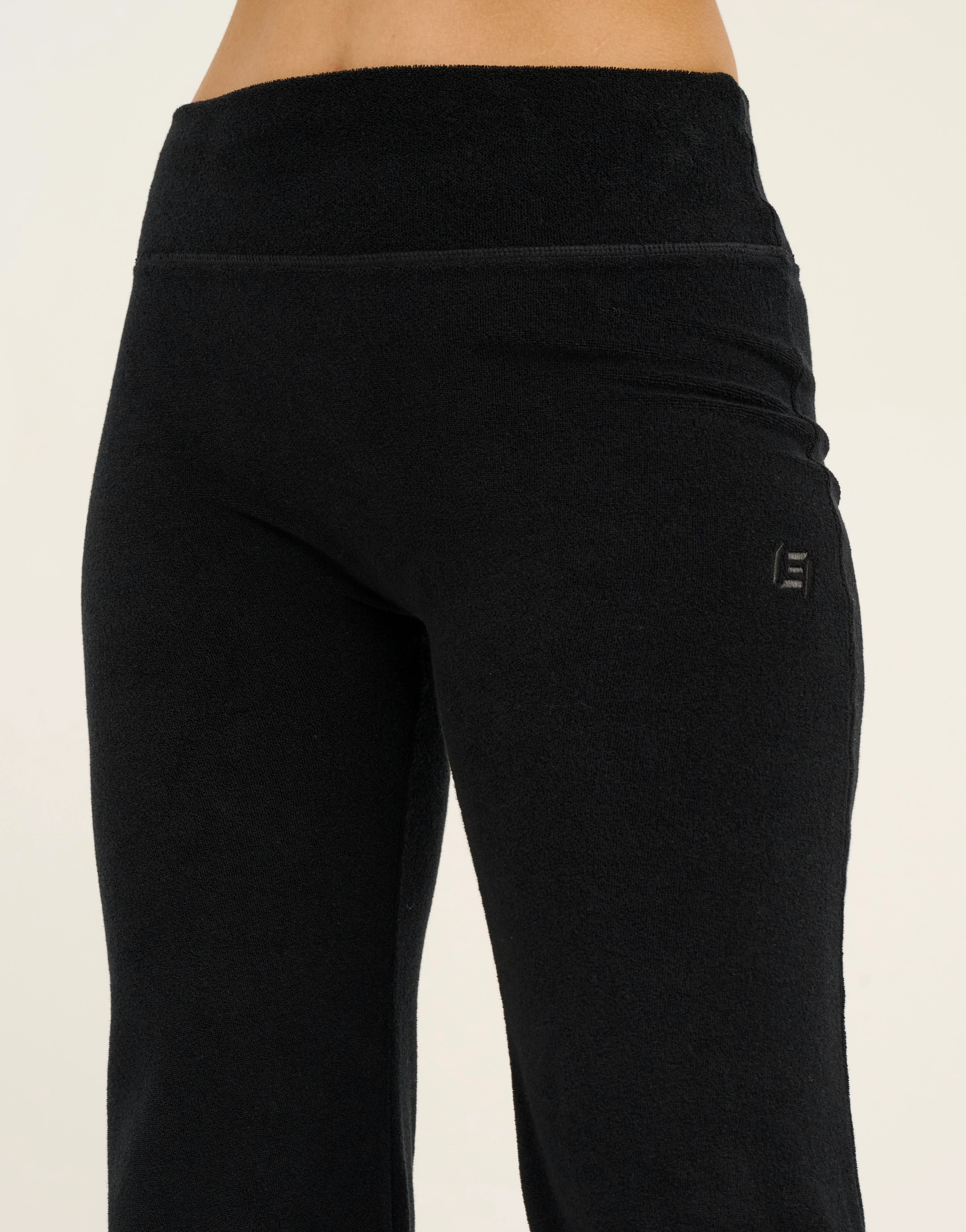 Terry Straight Leg Pant - Black - Image 10