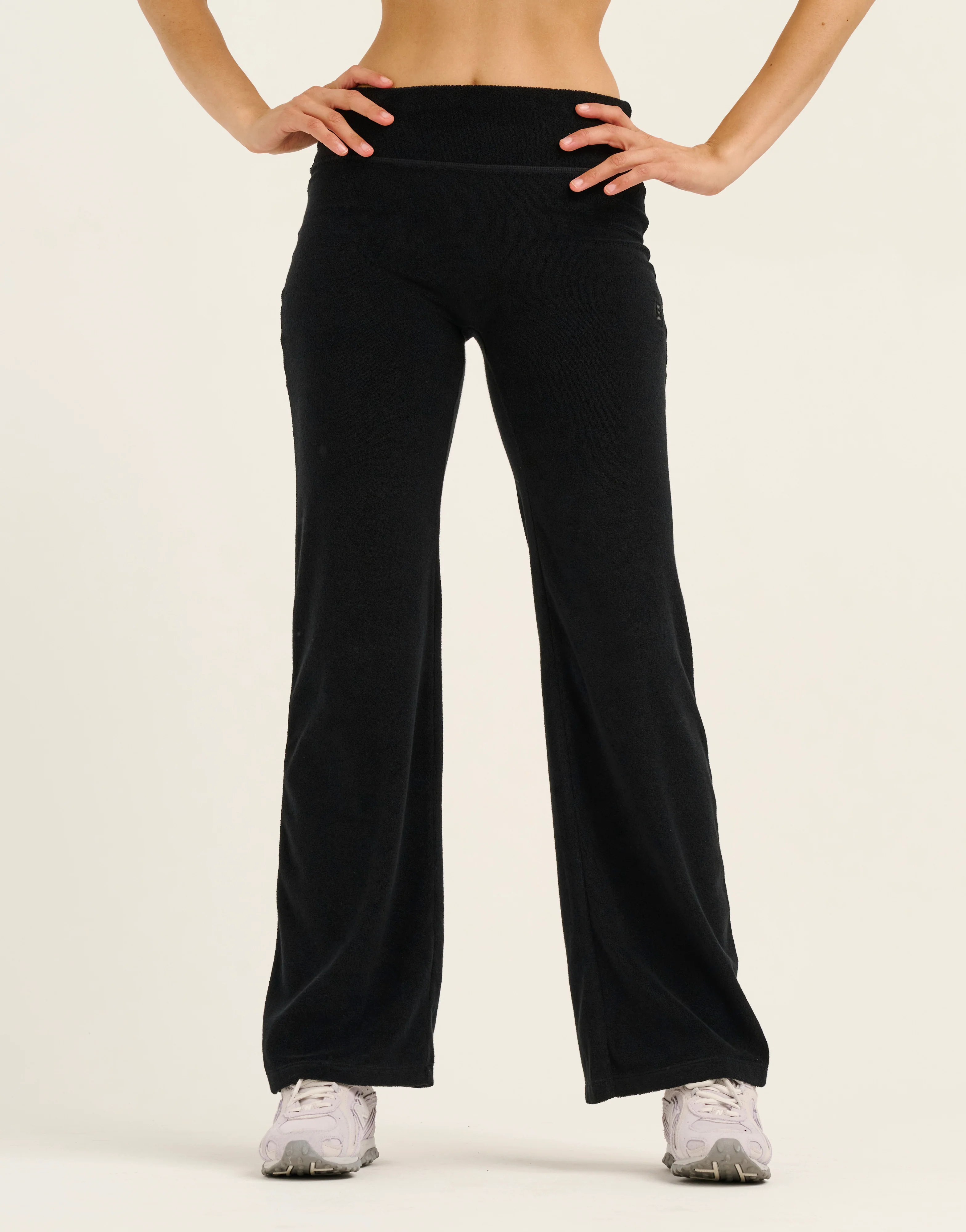 Terry Straight Leg Pant - Black - Image 3