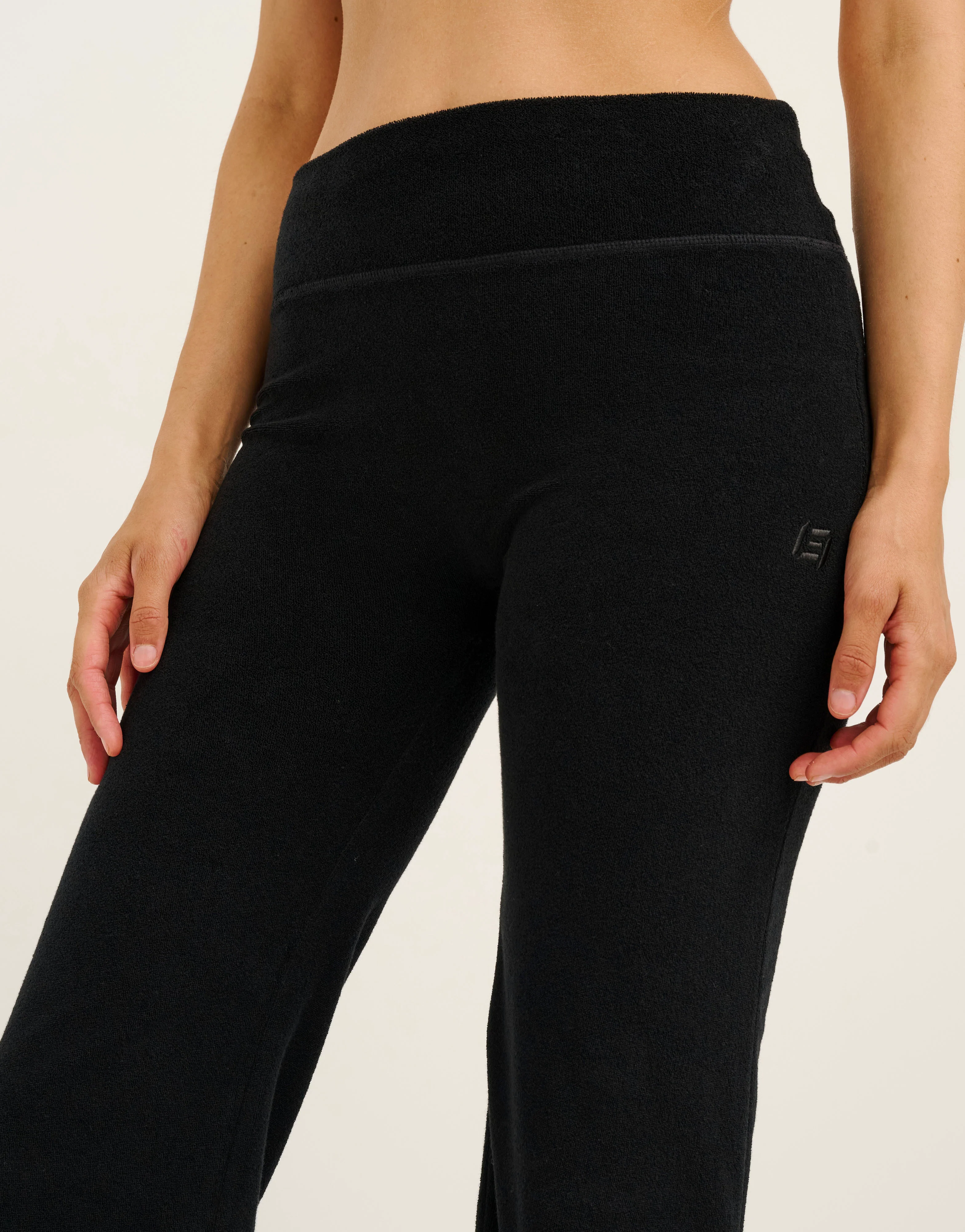 Terry Straight Leg Pant - Black - Image 9