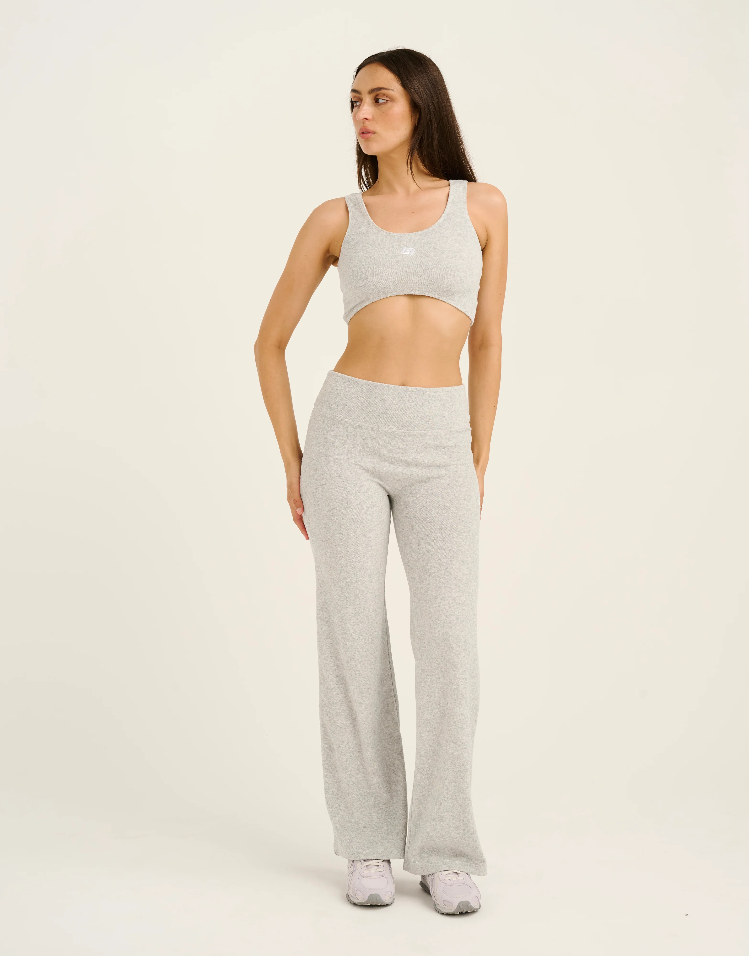 Terry Straight Leg Pant - Grey Marle - Image 4