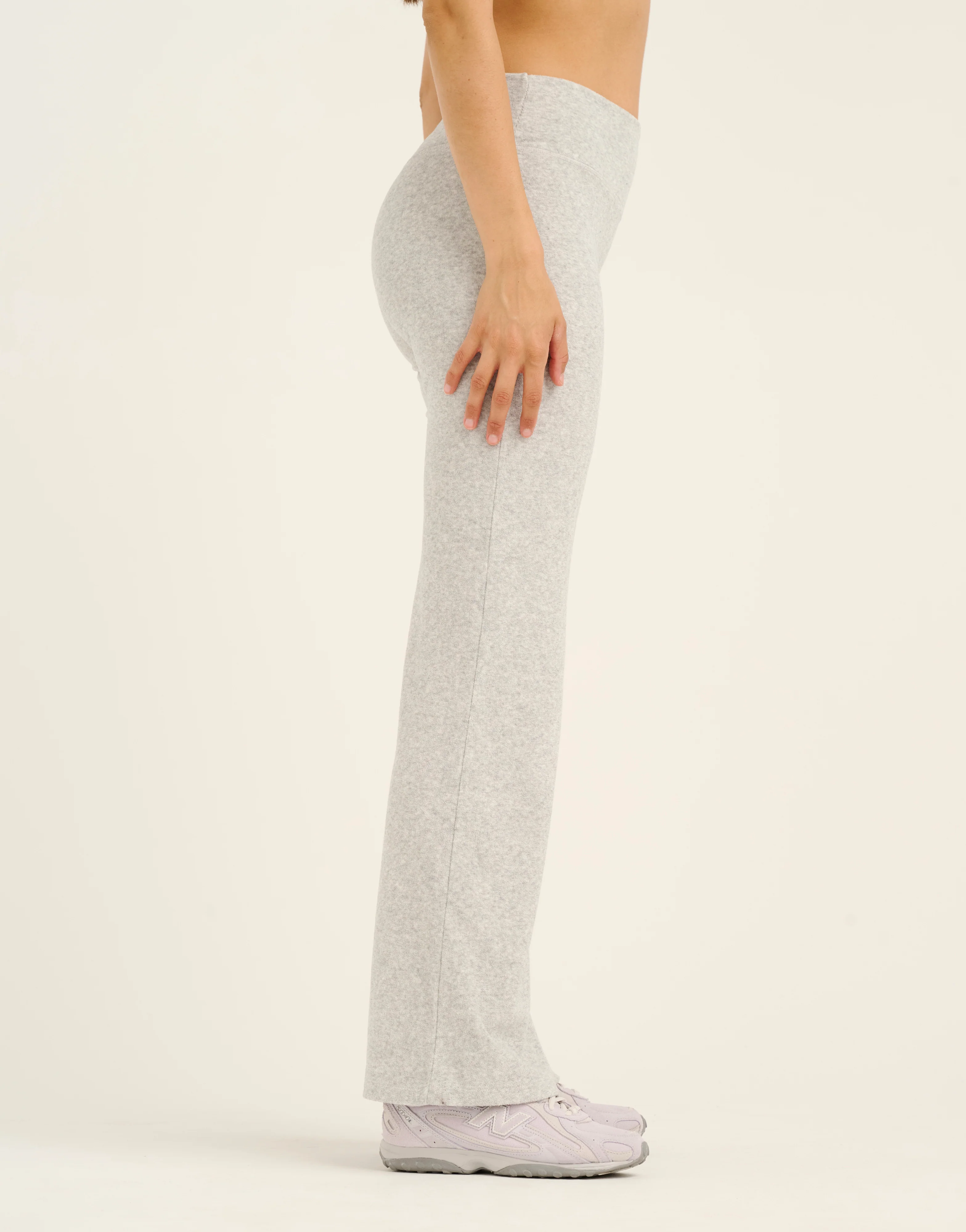 Terry Straight Leg Pant - Grey Marle - Image 5