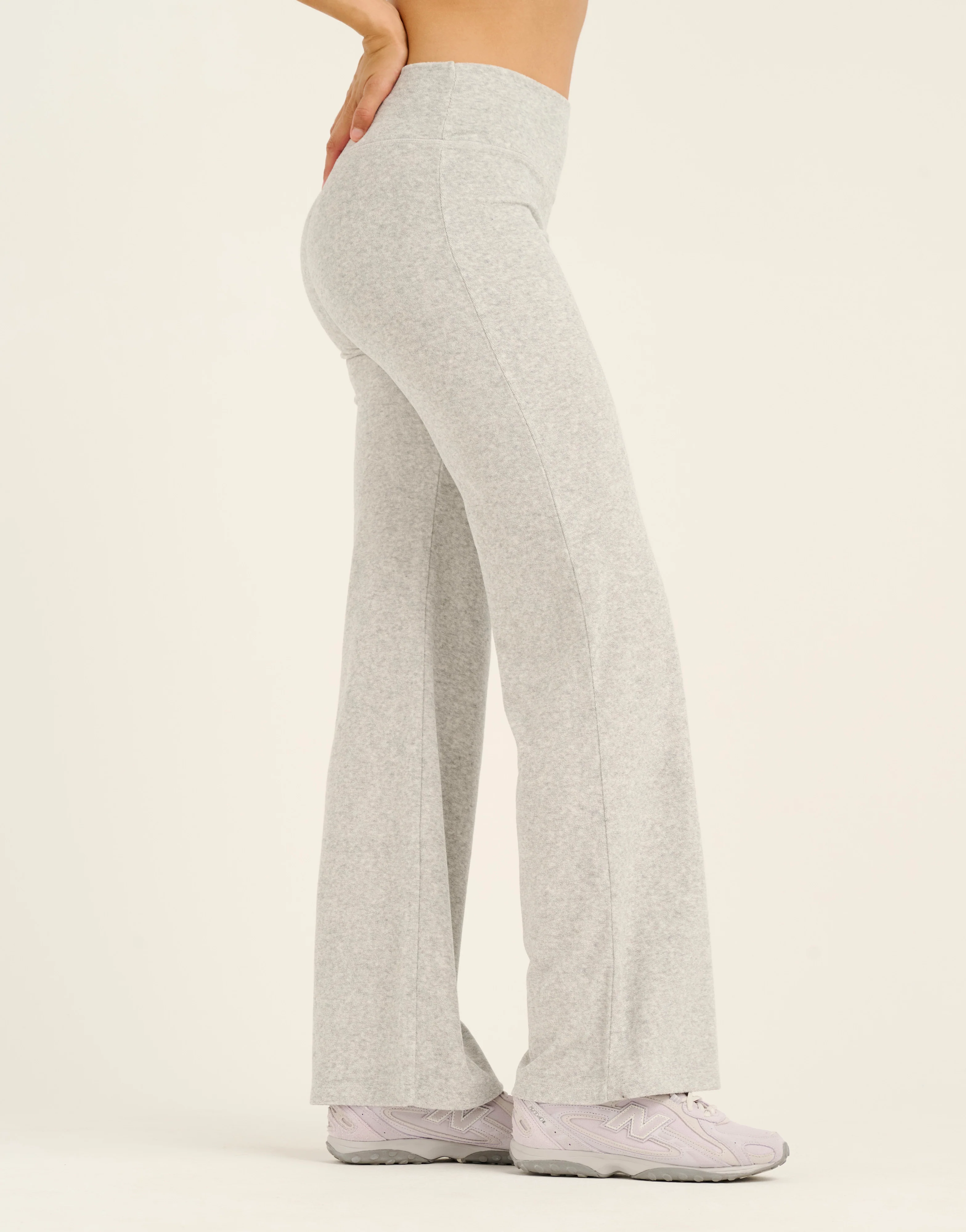 Terry Straight Leg Pant - Grey Marle - Image 6