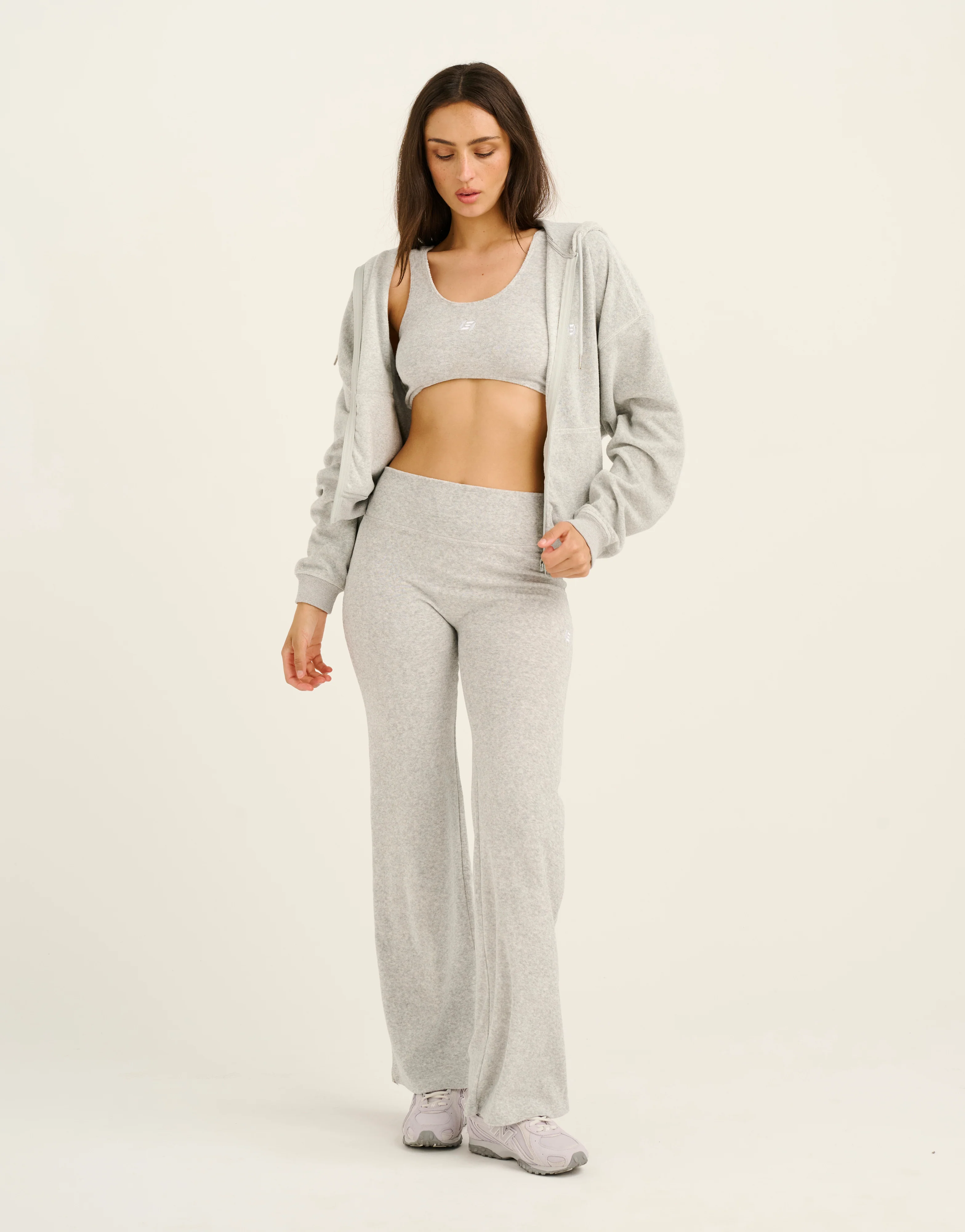 Terry Straight Leg Pant - Grey Marle - Image 8