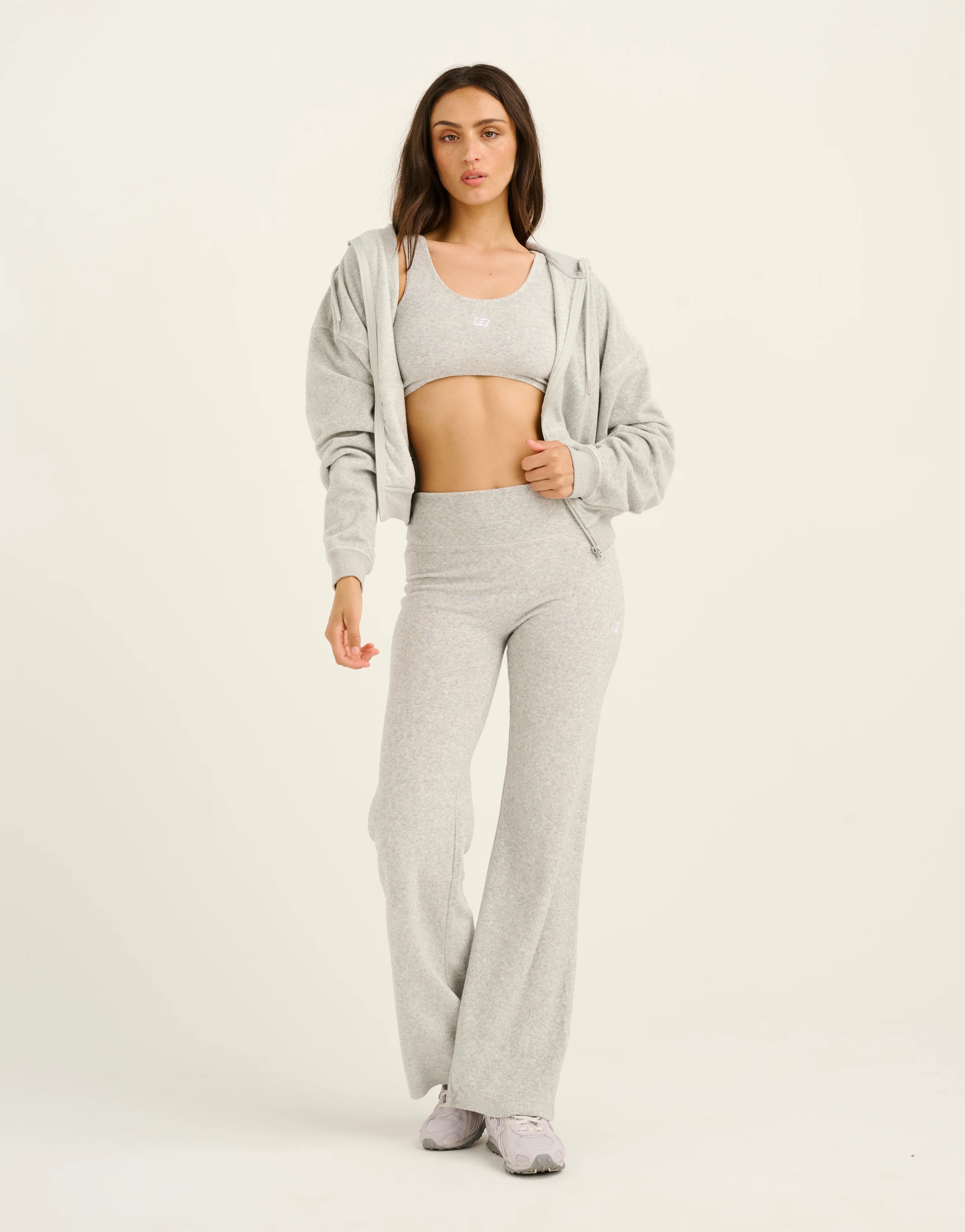 Terry Straight Leg Pant - Grey Marle - Image 9
