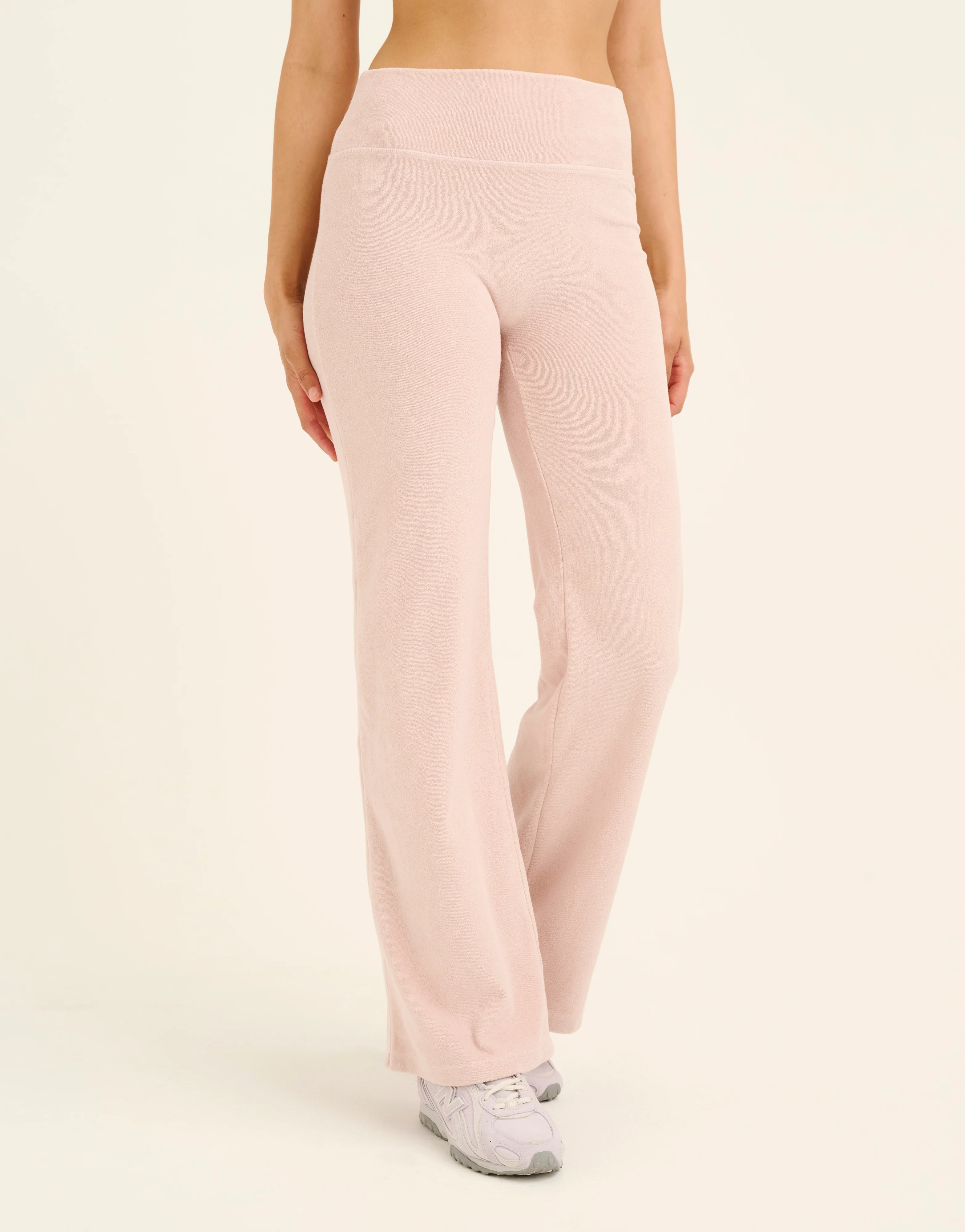 Terry Straight Leg Pant - Mauve - Image 3