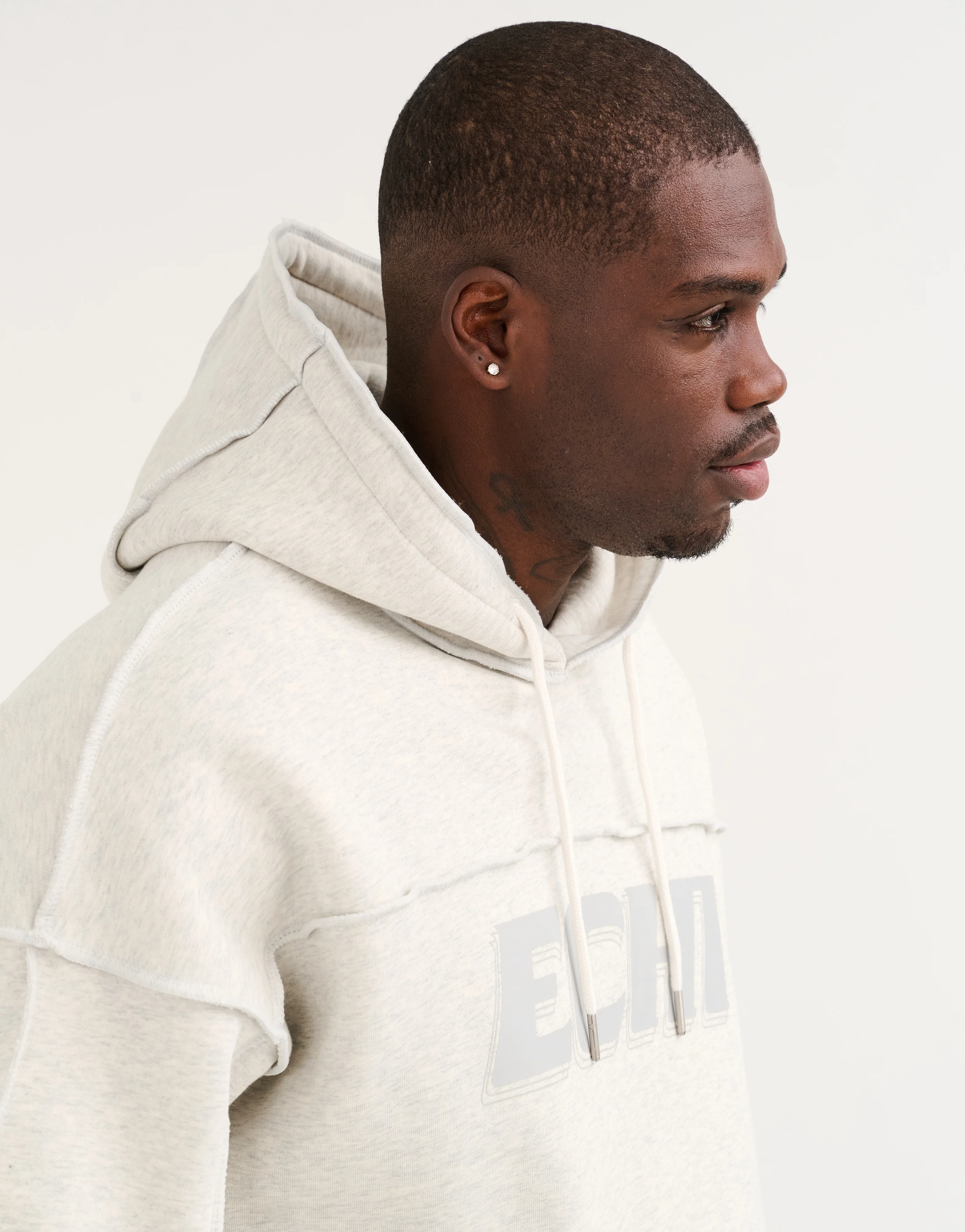 Track Hoodie - Heather Grey - Image 3