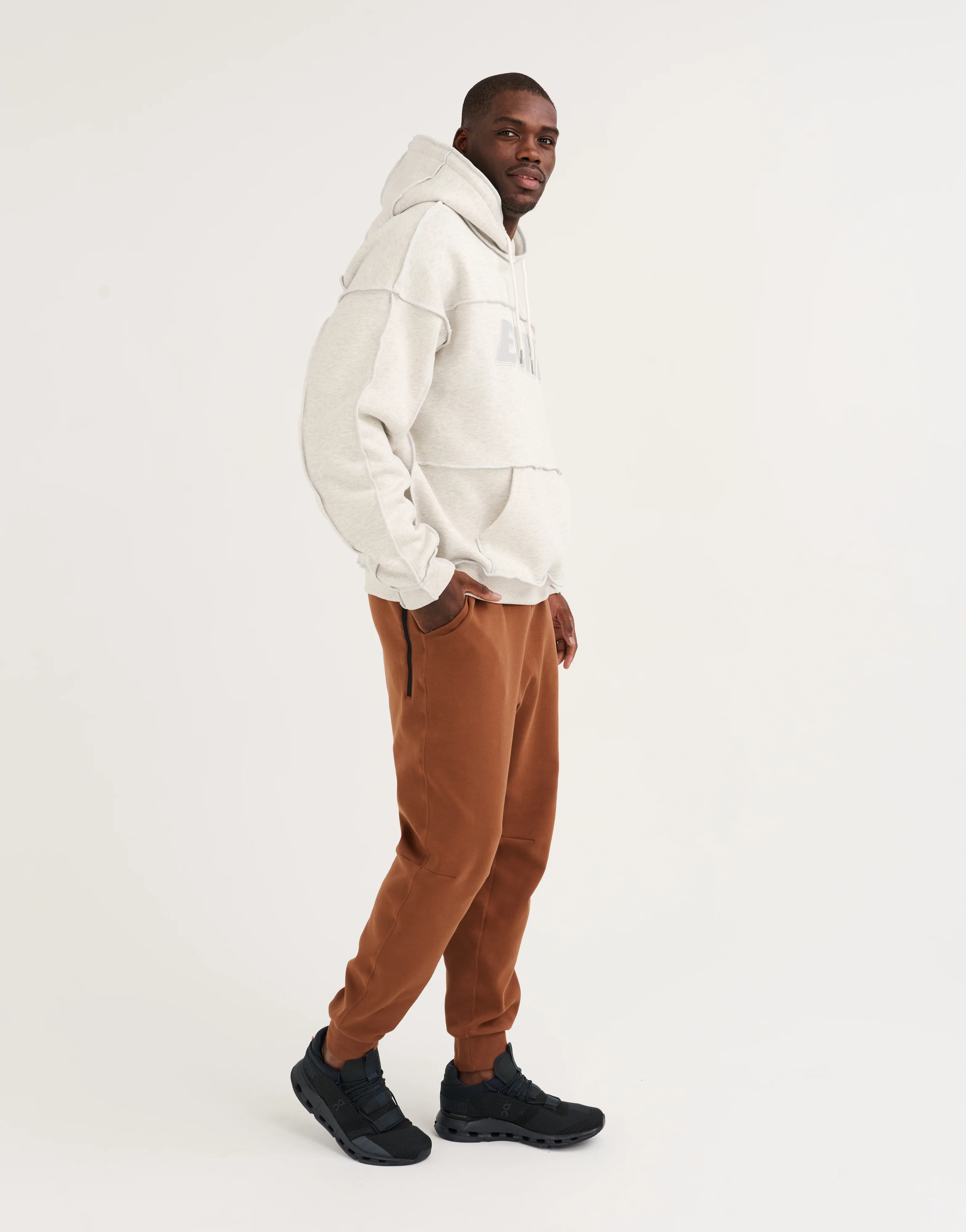 Track Hoodie - Heather Grey - Image 6