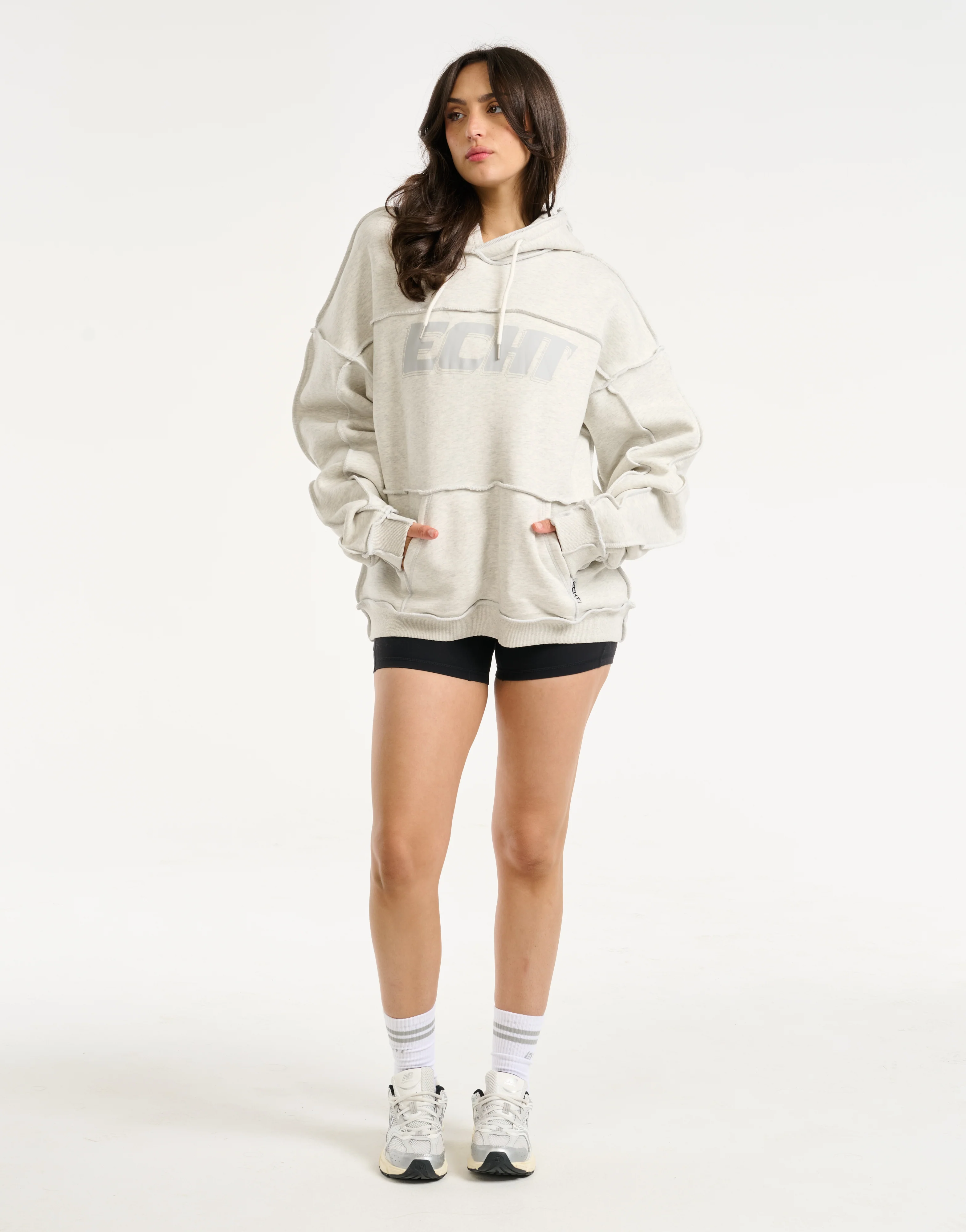 Track Hoodie - Heather Grey - Image 4