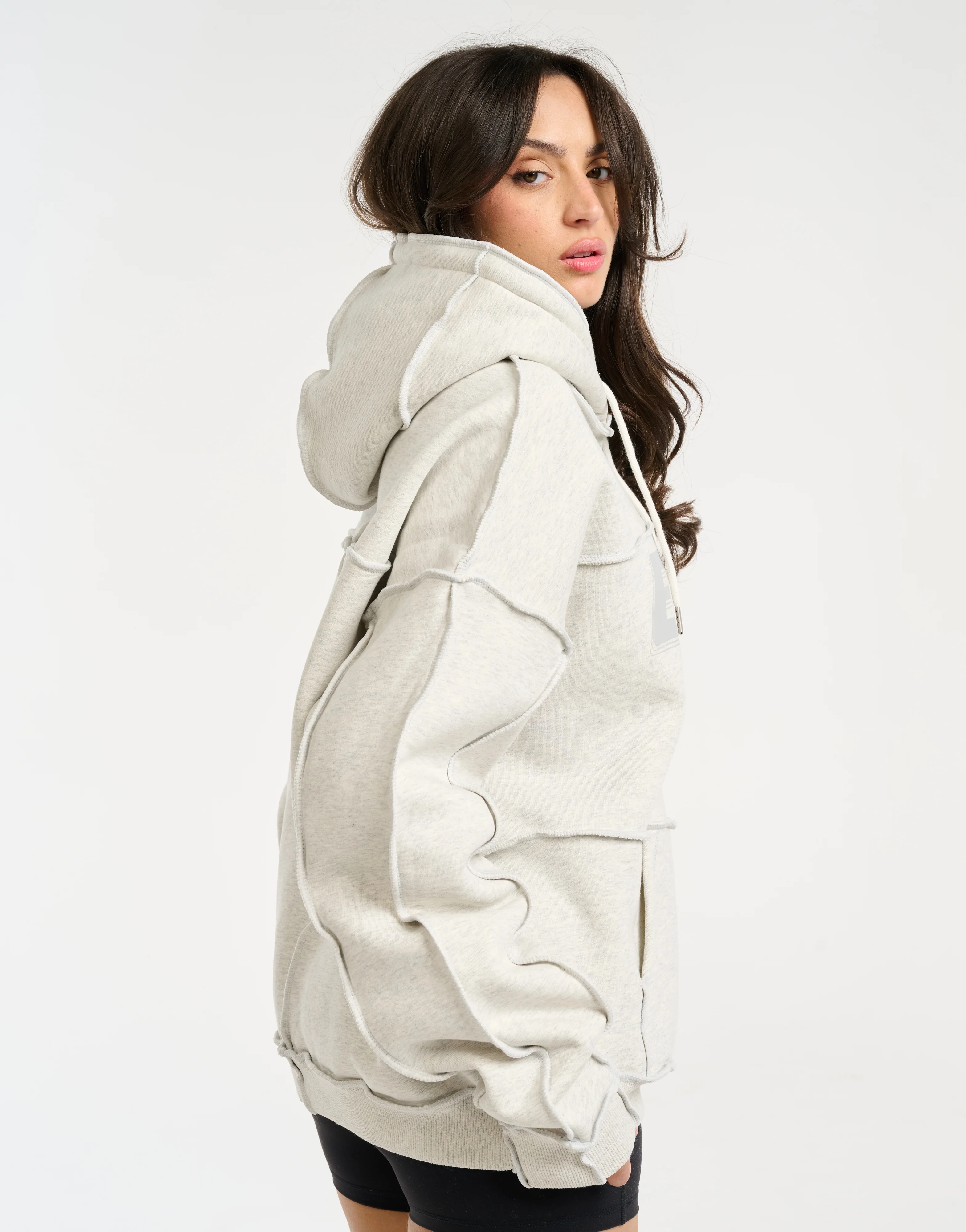 Track Hoodie - Heather Grey - Image 5