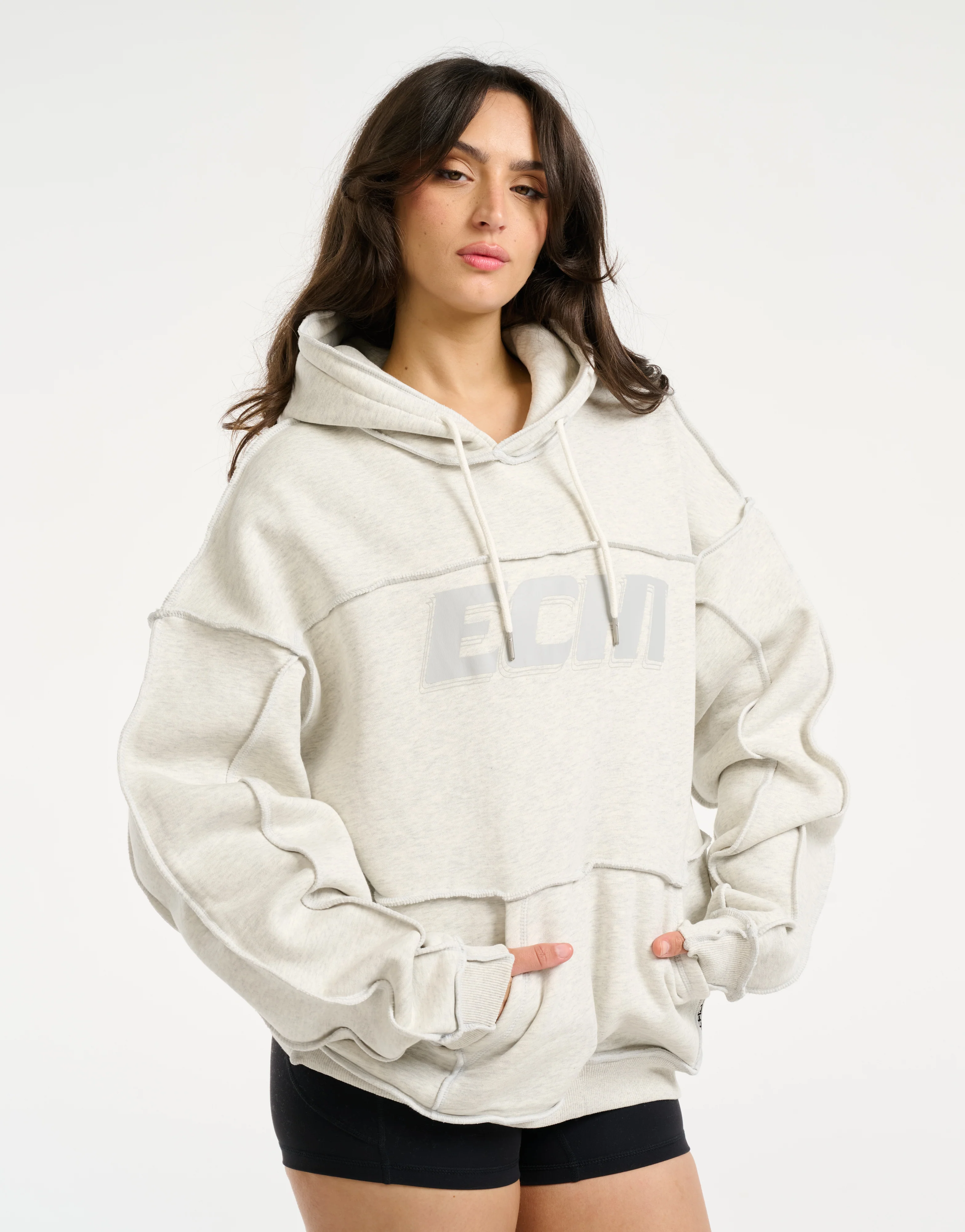 Track Hoodie - Heather Grey - Image 7