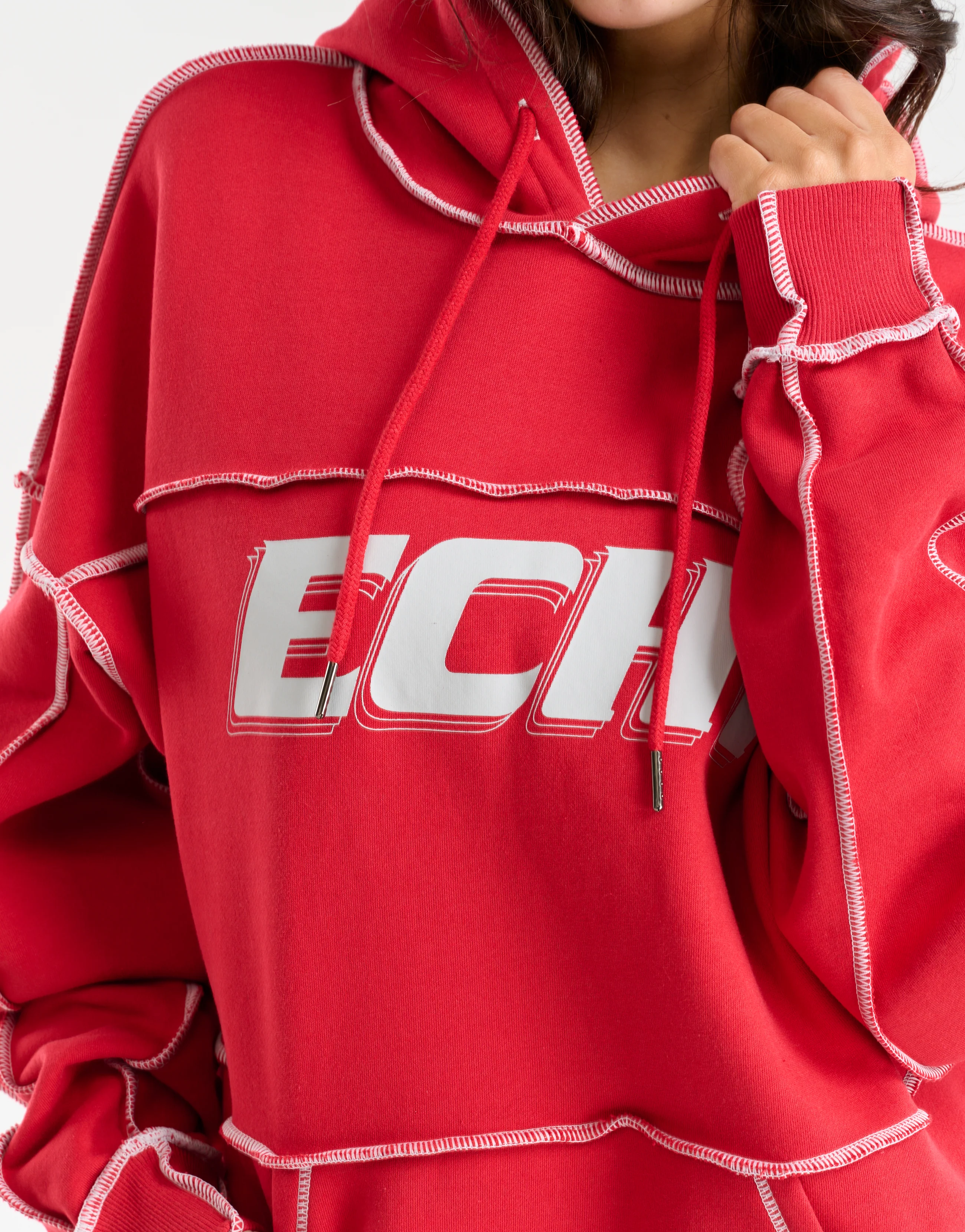 Track Hoodie - Red - Image 3