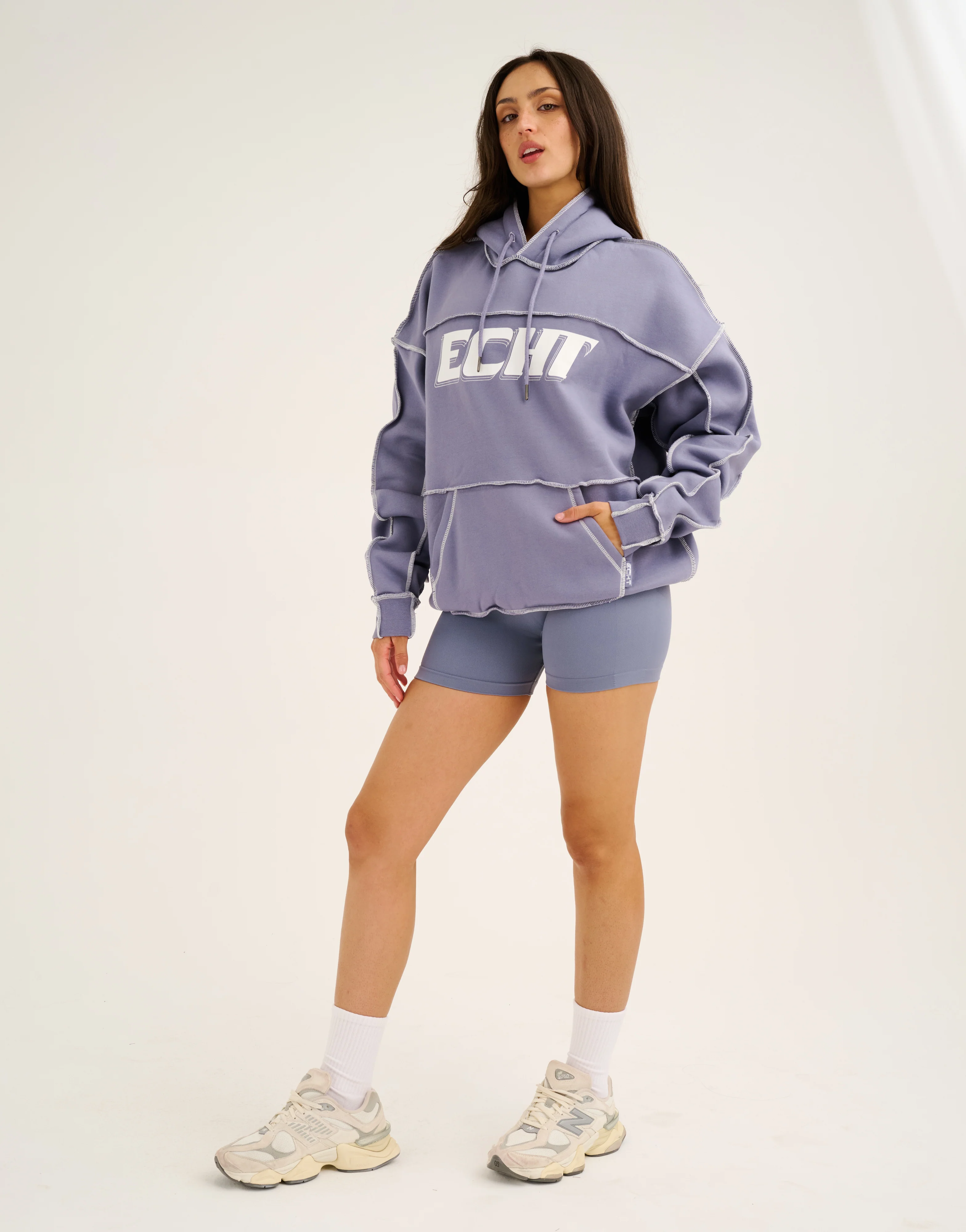 Track Hoodie - Washed Blue - Image 8