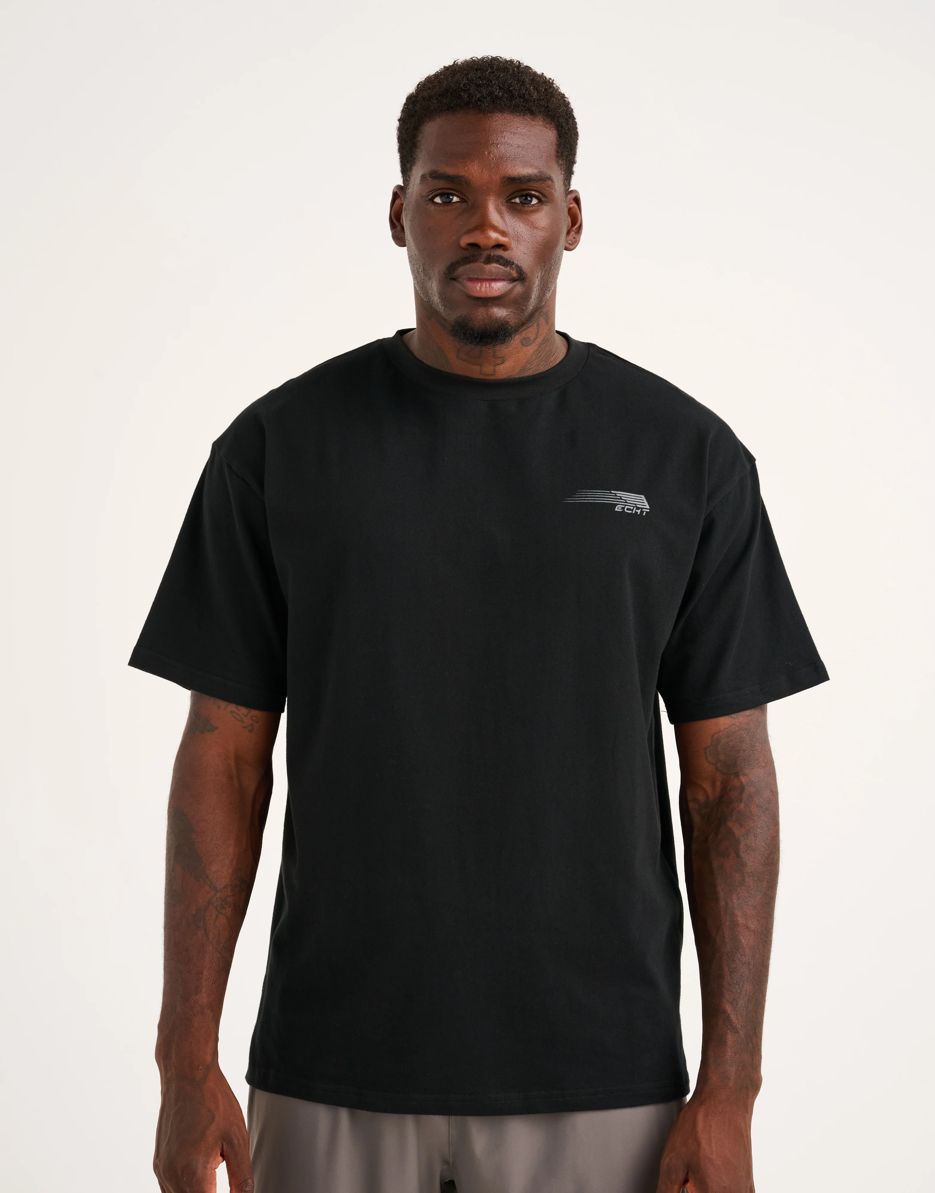 Universal Cotton Tee - Black - Image 3
