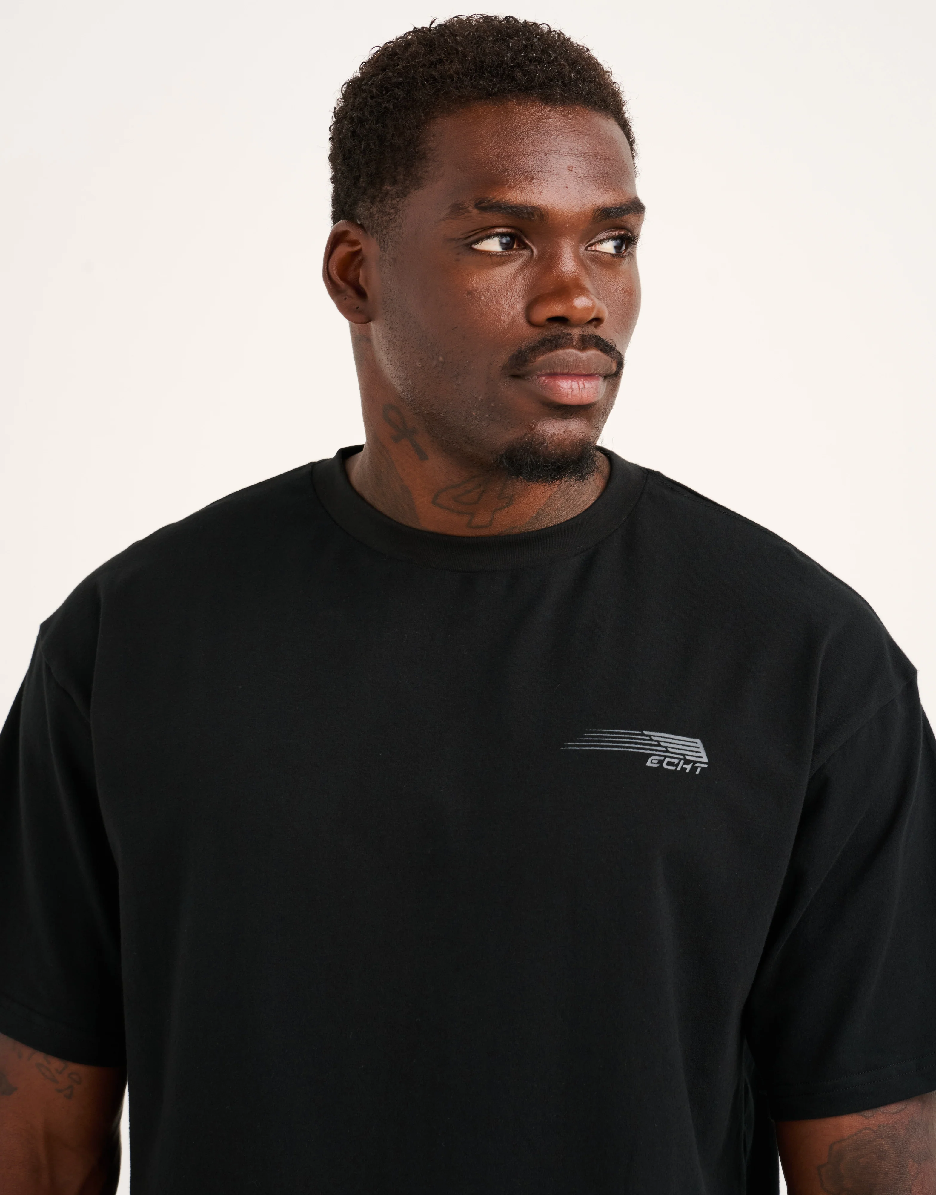 Universal Cotton Tee - Black - Image 7
