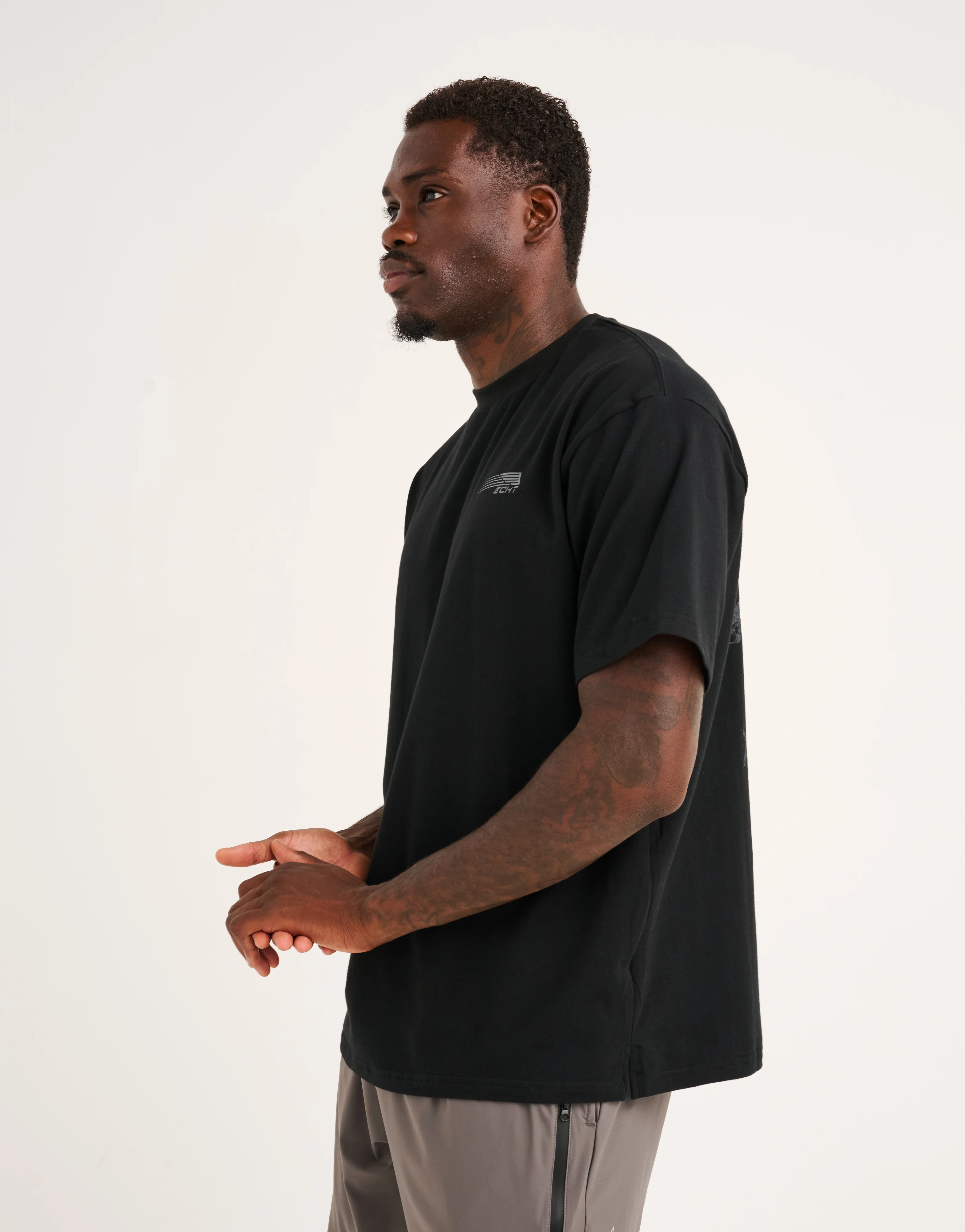 Universal Cotton Tee - Black - Image 8