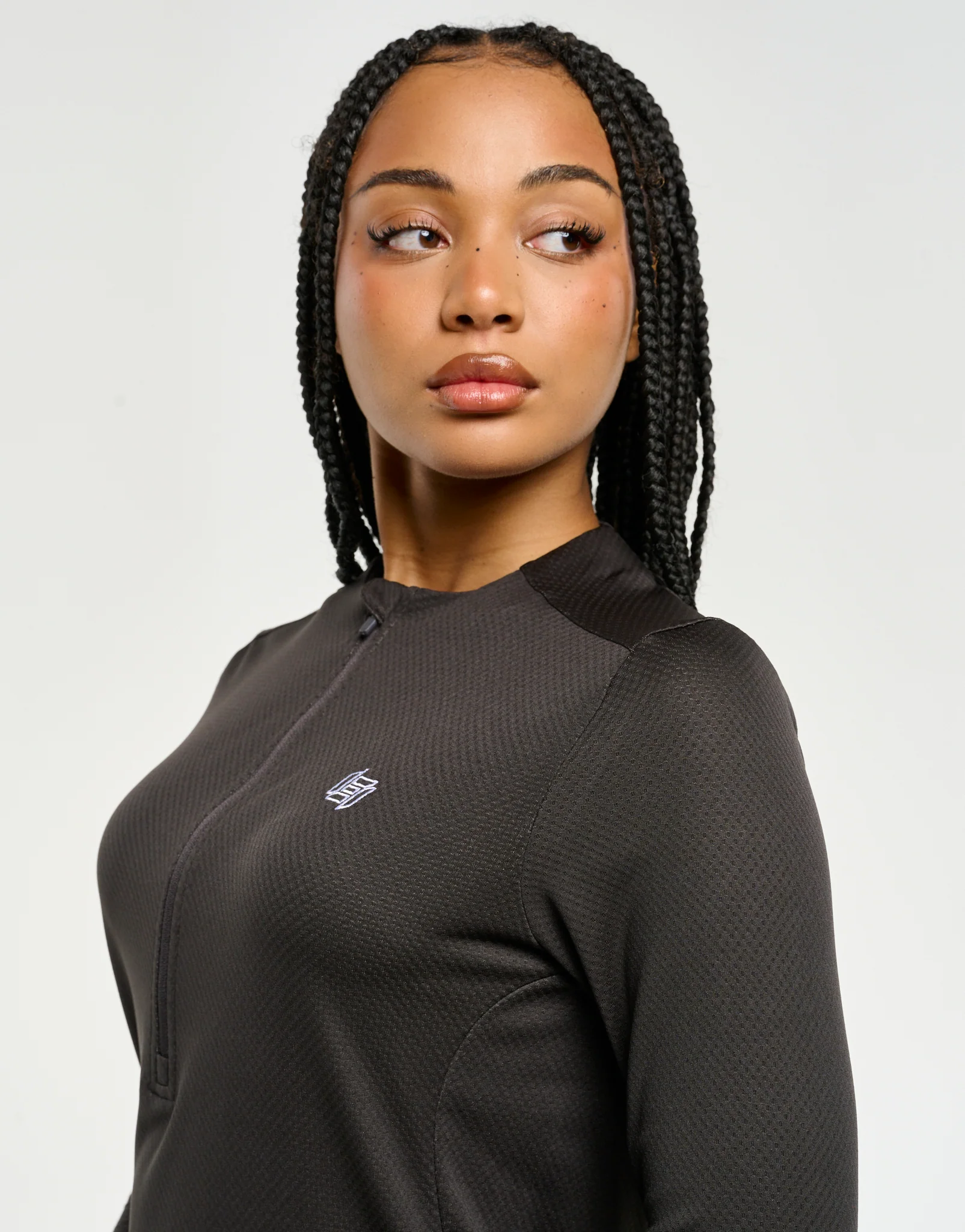 Velocity Quarter Zip Running Top - Black - Image 5