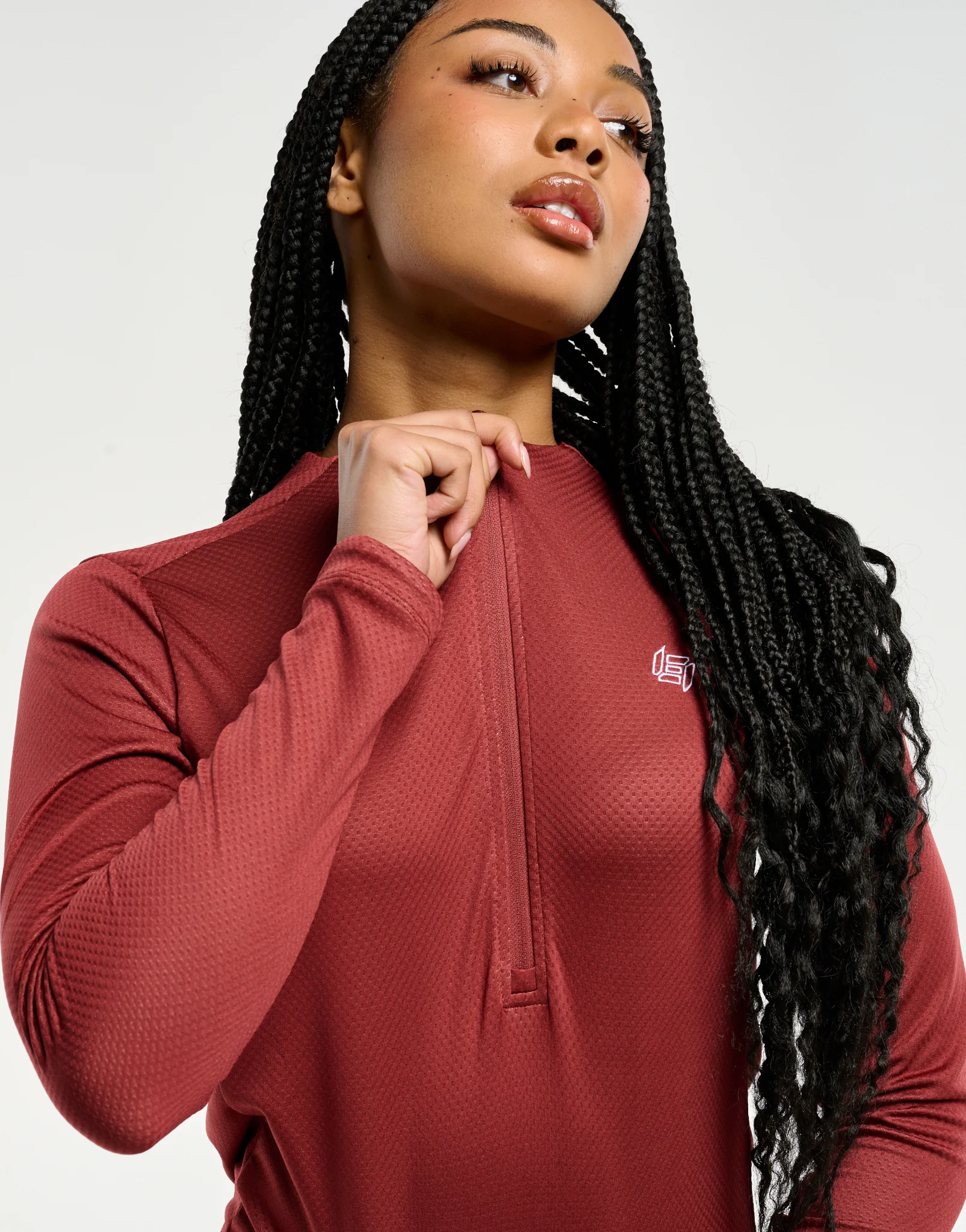 Velocity Quarter Zip Running Top - Brown - Image 4