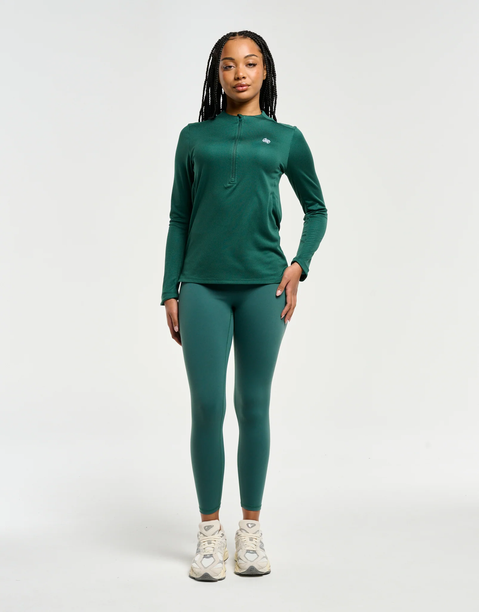 Velocity Quarter Zip Running Top - Green - Image 9