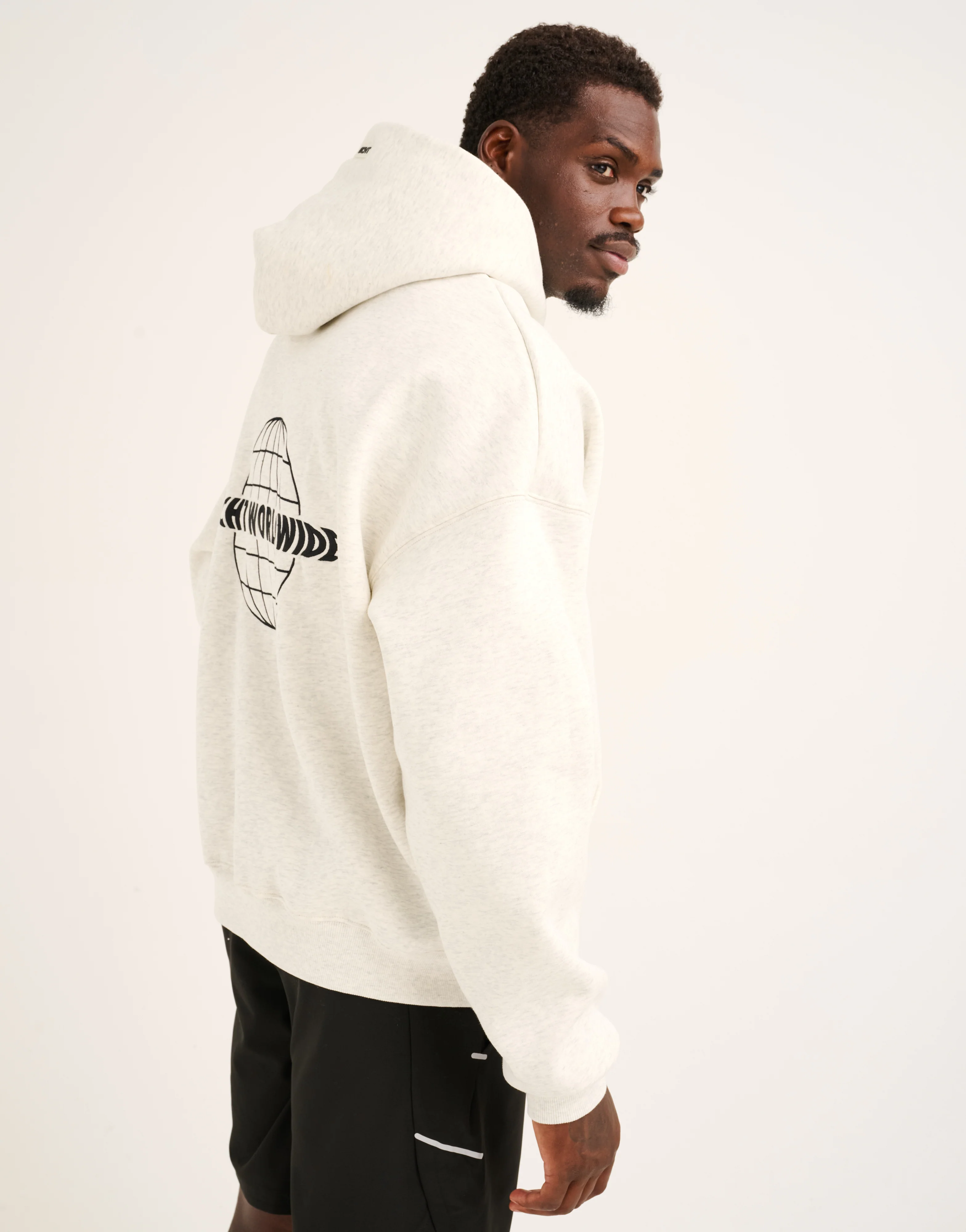 World Wide Hoodie - Heather Grey - Image 11