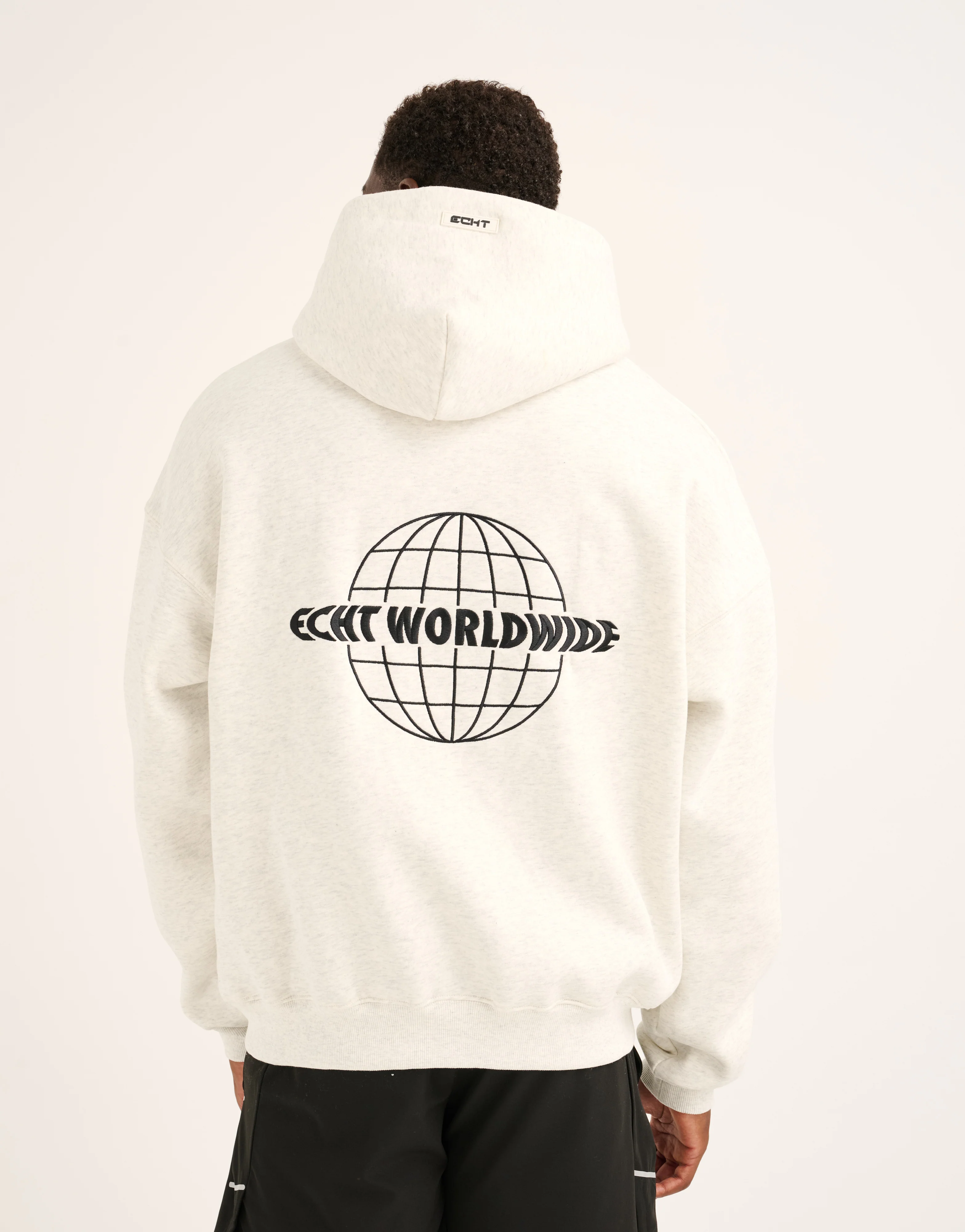 World Wide Hoodie - Heather Grey - Image 8